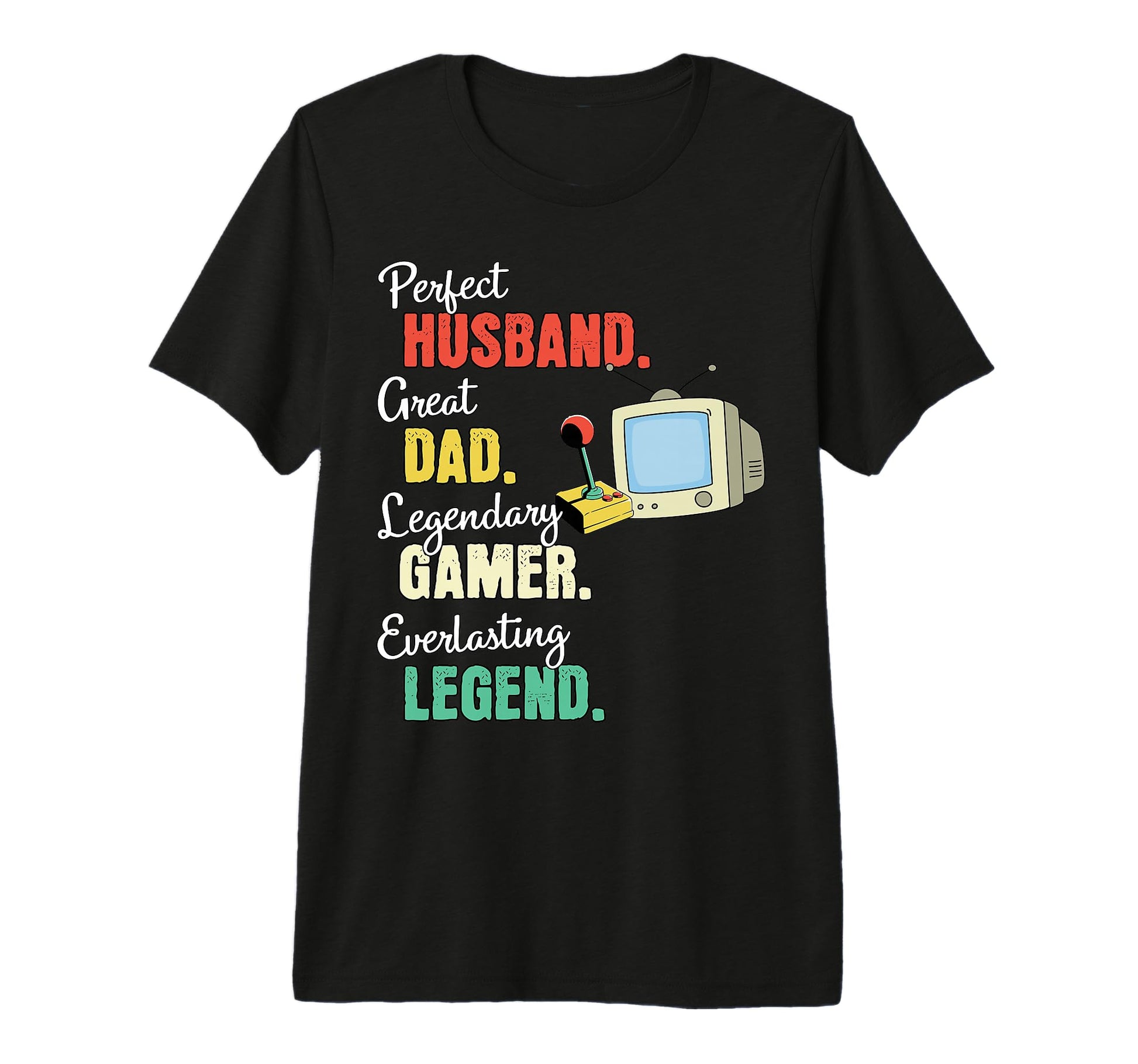 Dad Husband Gamer Tri Blend T-Shirt - Minimalist Print for Adults - T-Shirt, Sweatshirt, Hoodie
