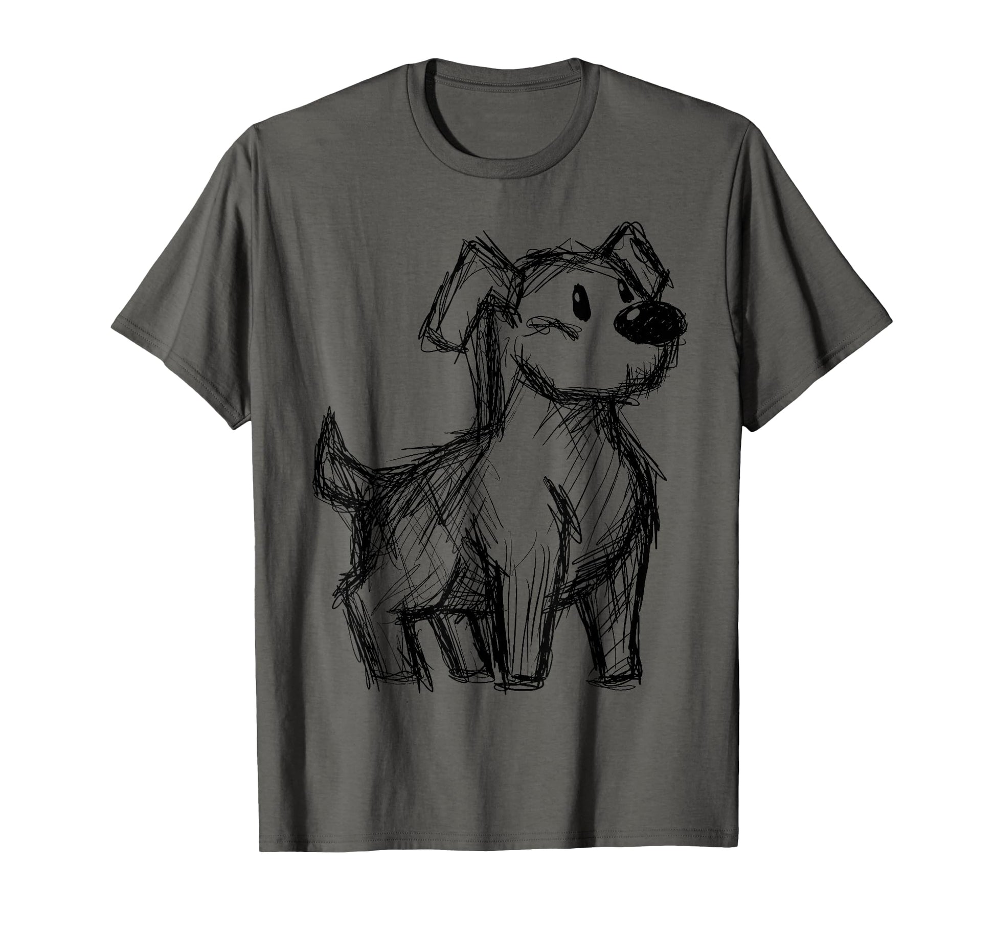Dog Abstract Art Portrait Drawing T-Shirt - Custom Art Print Unisex - T-Shirt, Sweatshirt, Hoodie