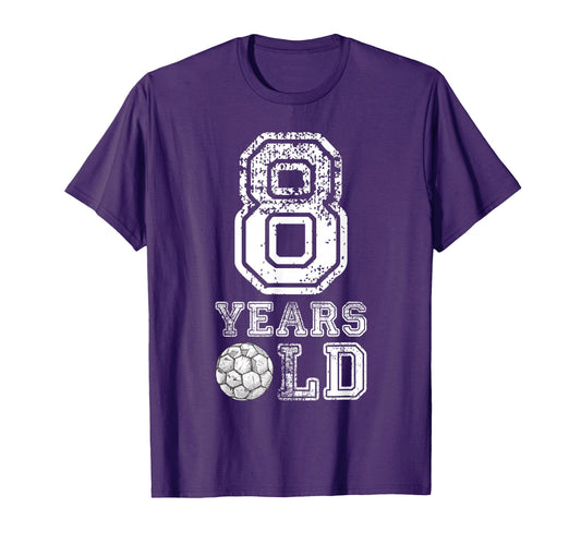 8 Years Old Soccer Sports Birthday 8Th T-Shirt - Trendy Graphic Unisex - T-Shirt, Sweatshirt, Hoodie