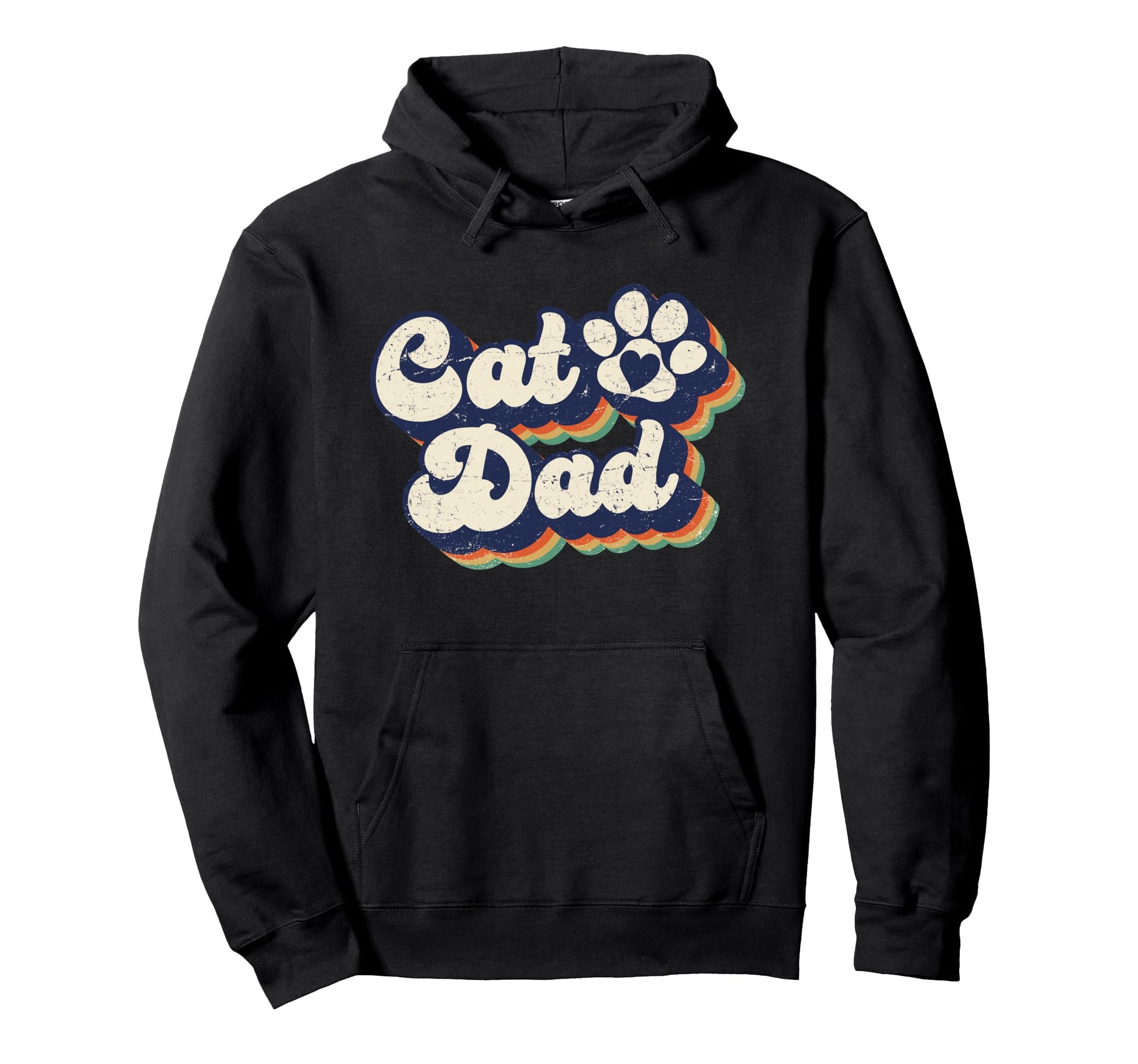 Cat Dad Cat Lover Paw Funny Cat Hoodie - Streetwear Style Unisex - T-Shirt, Sweatshirt, Hoodie