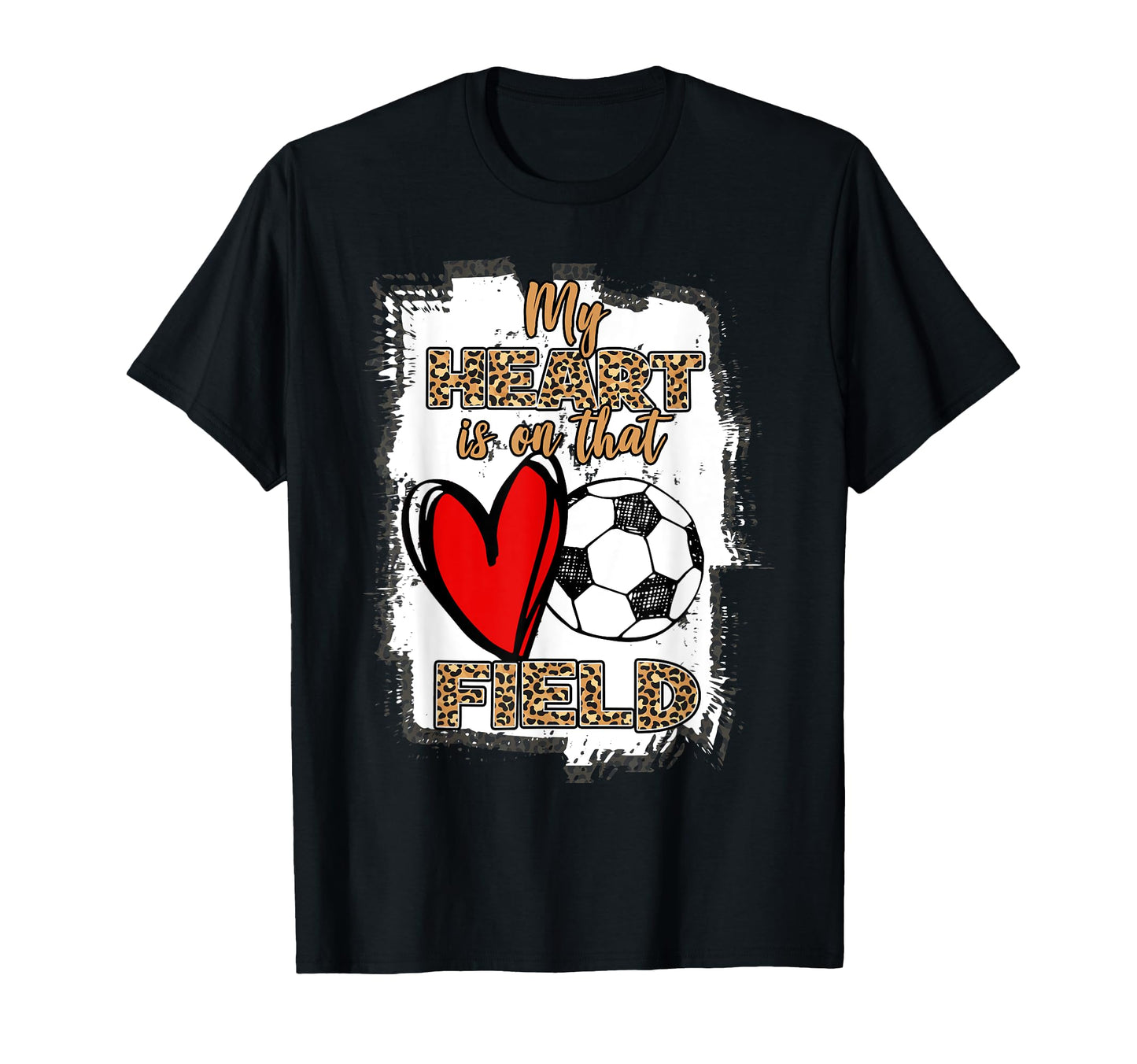 Soccer Player Mom Soccer Leopard T-Shirt - Casual Everyday Wear for Adults - T-Shirt, Sweatshirt, Hoodie