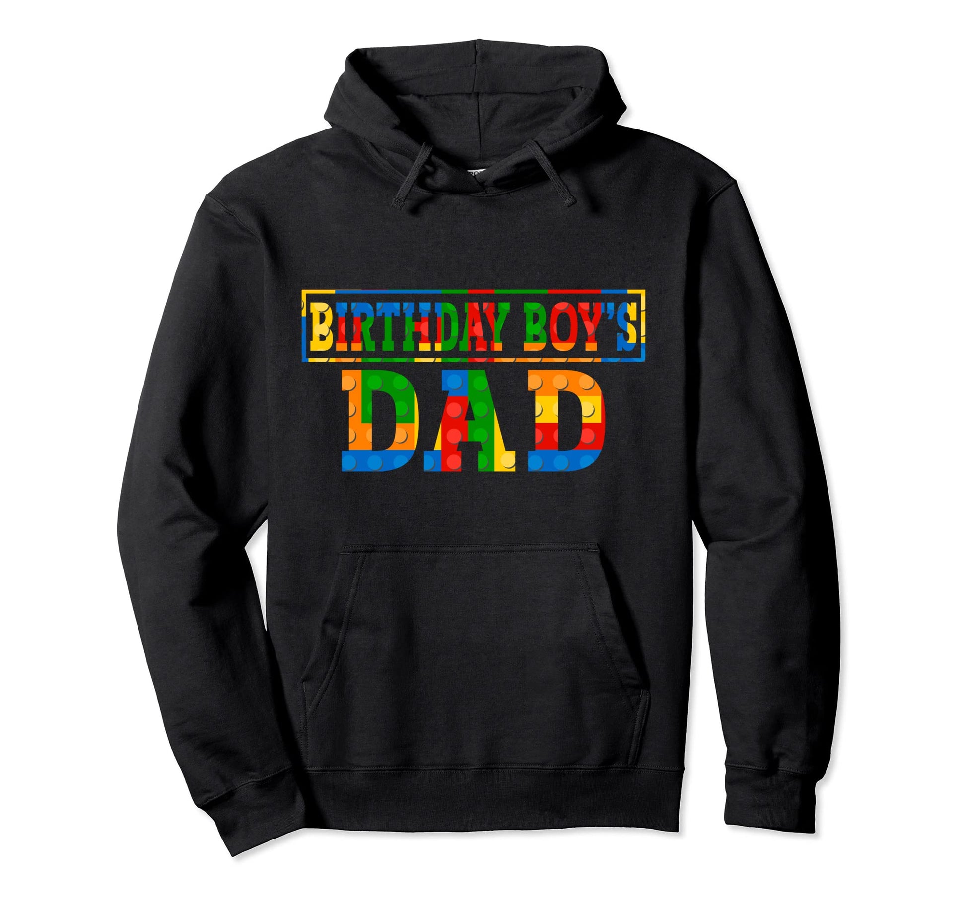 Birthday Dad Building Blocks Hoodie - Custom Art Print Men Women - T-Shirt, Sweatshirt, Hoodie