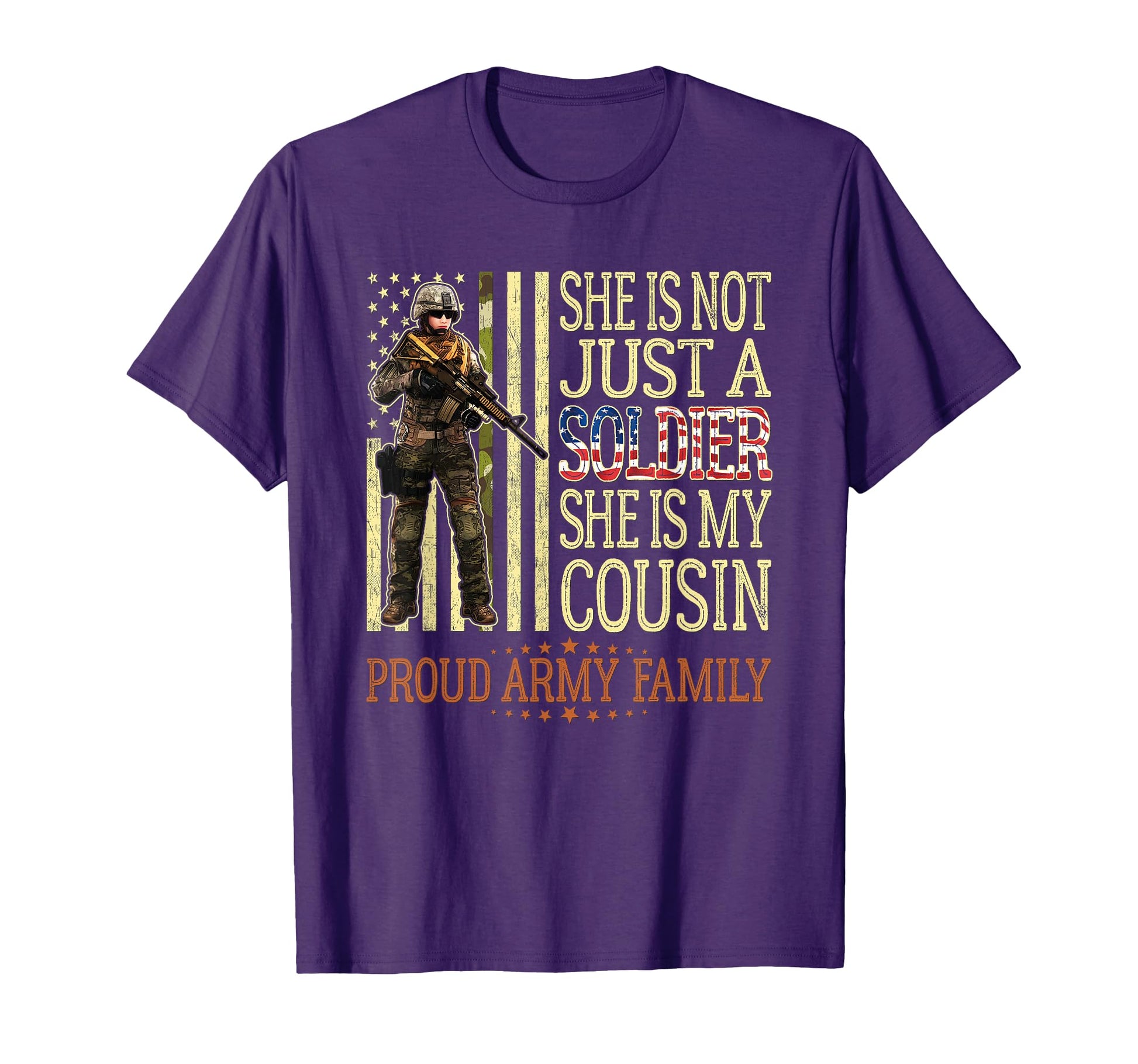 My Cousin Is My Soldier Hero Proud T-Shirt - Fun Novelty Design Men Women - T-Shirt, Sweatshirt, Hoodie