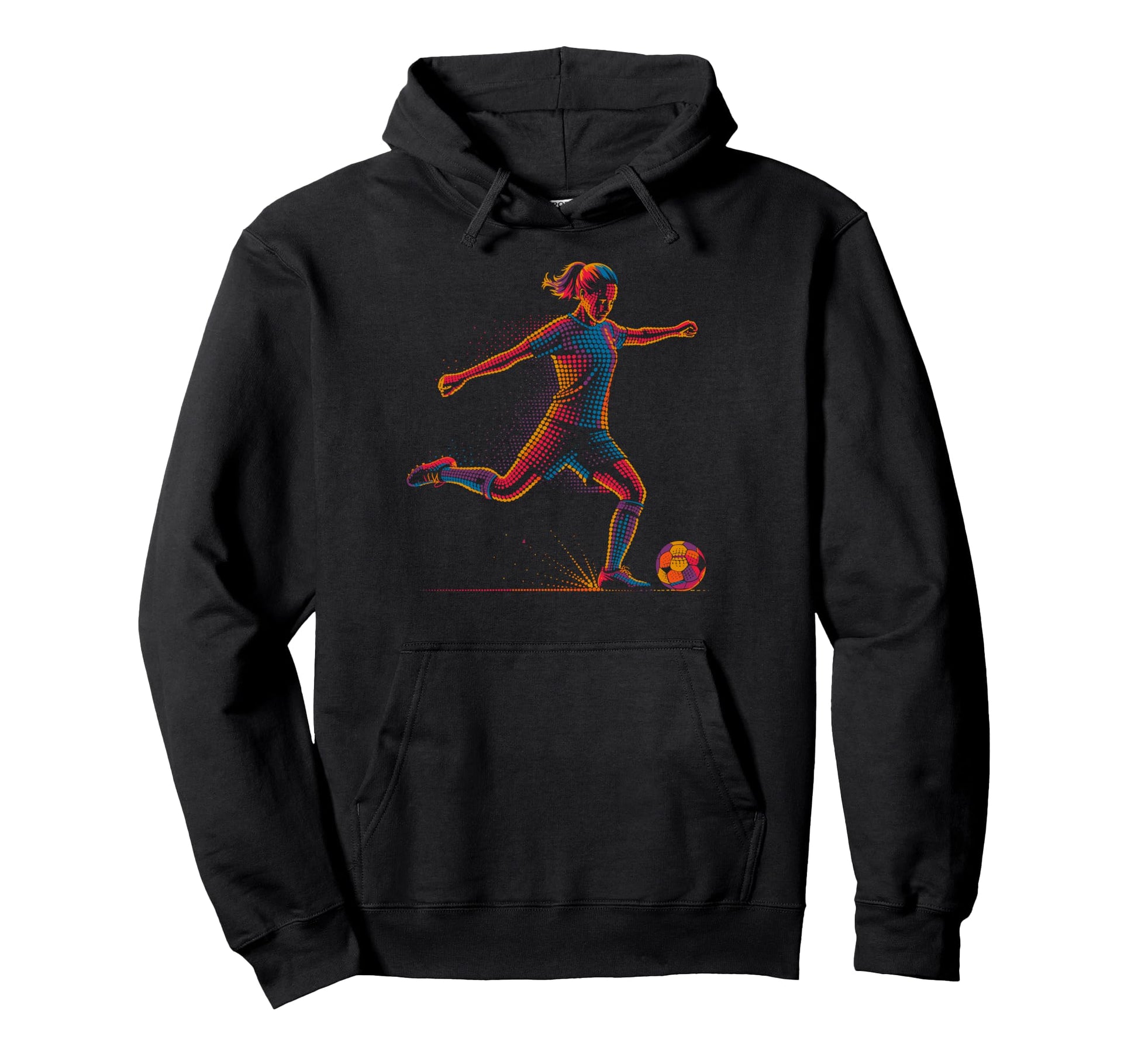Colorful Funny Soccer Fan Dad Mom Game Hoodie - Trendy Graphic for Adults - T-Shirt, Sweatshirt, Hoodie