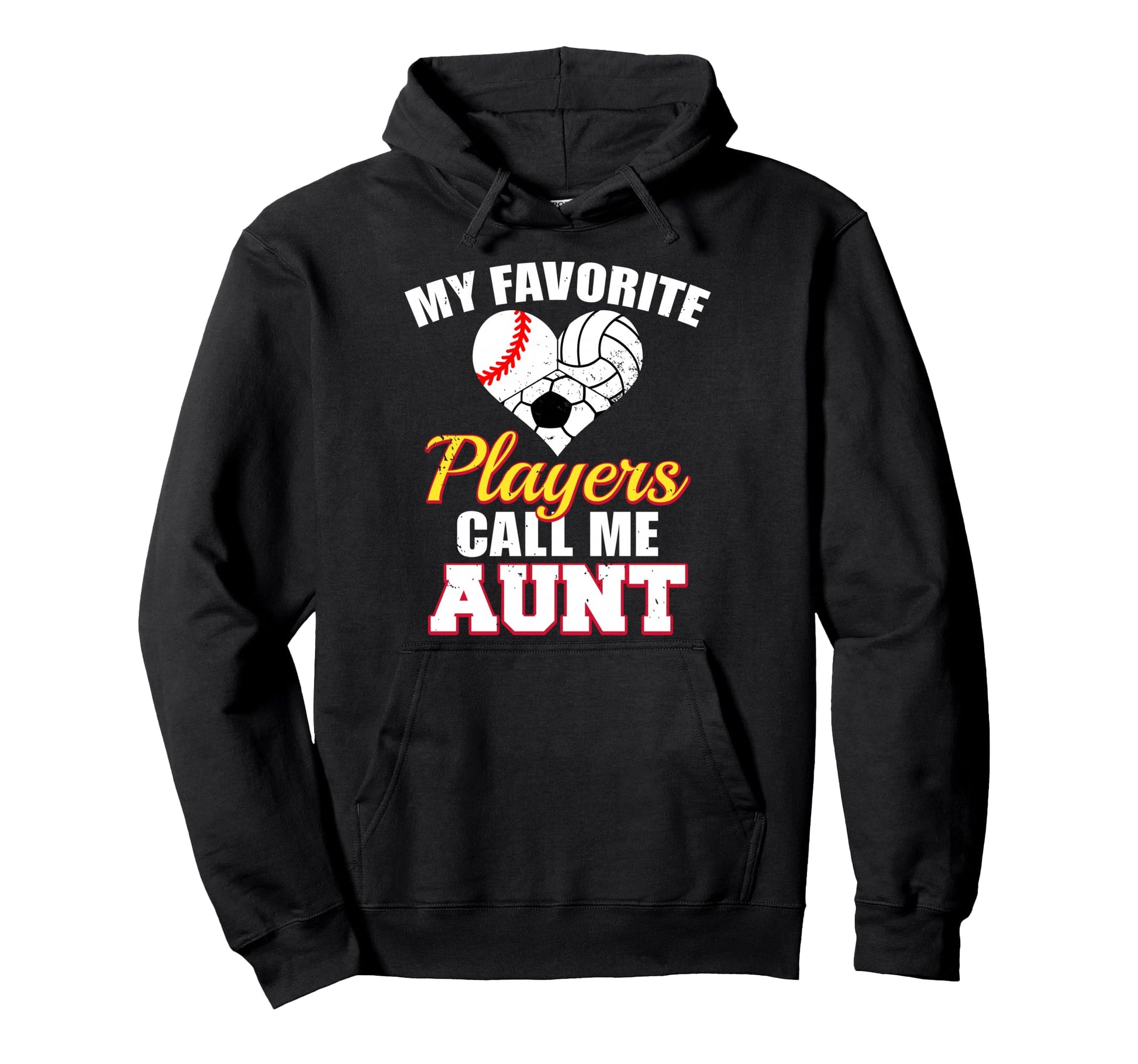 My Favorite Baseball Volleyball Soccer Hoodie - Trendy Graphic Unisex - T-Shirt, Sweatshirt, Hoodie