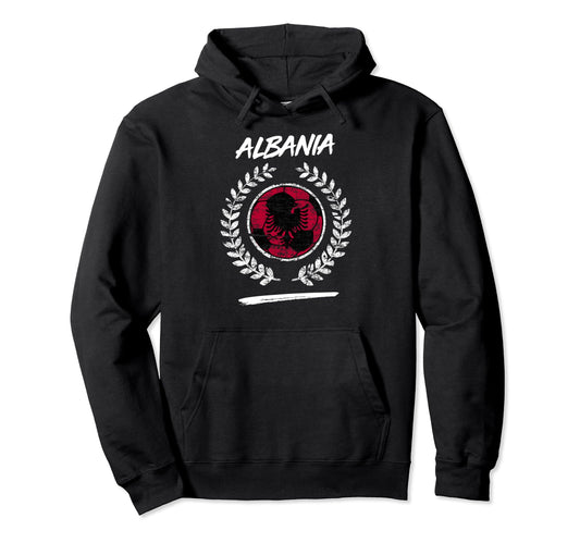 Albania Flag Albanian Soccer Team Hoodie - Aesthetic Graphic Men Women - T-Shirt, Sweatshirt, Hoodie