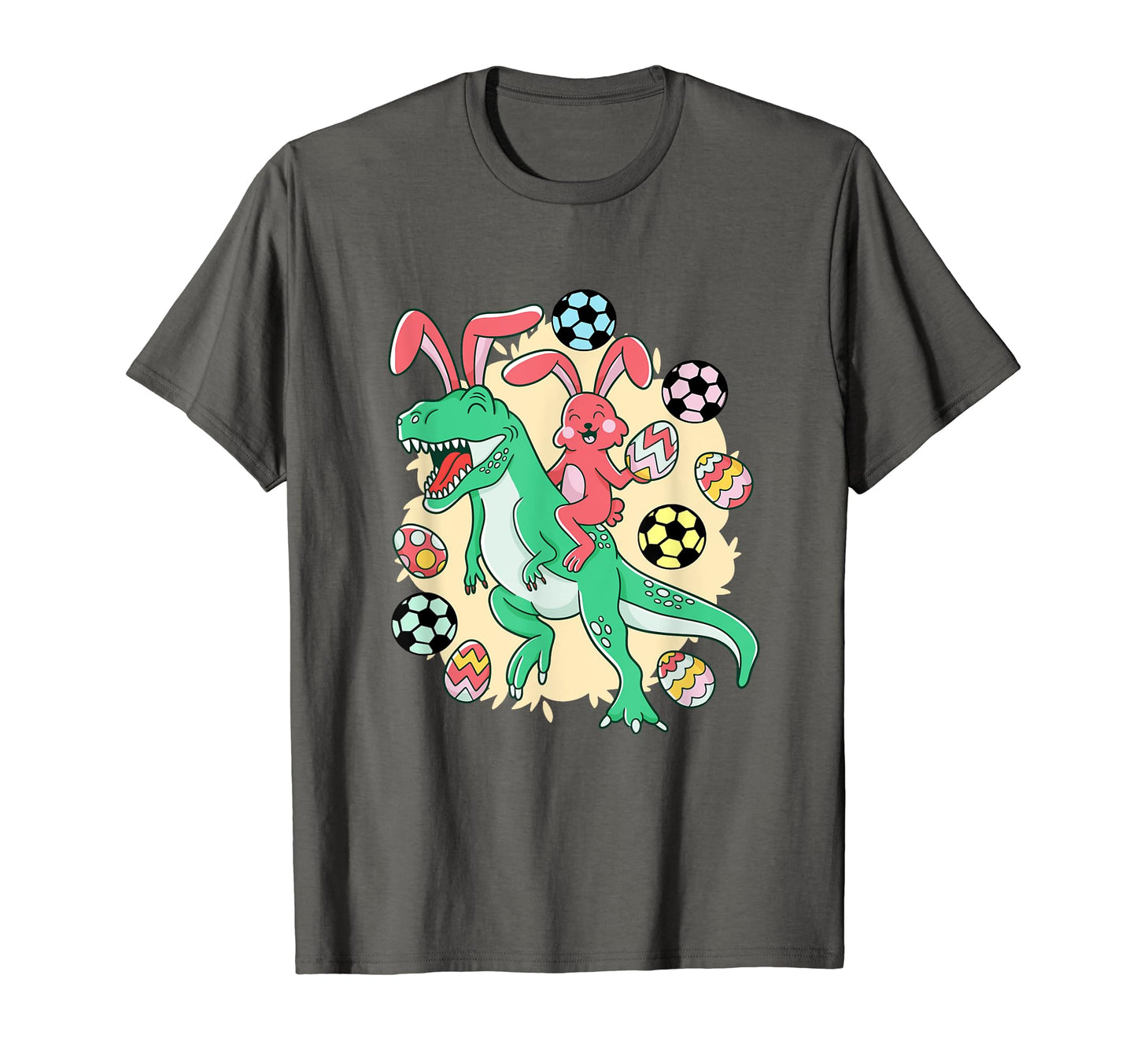 Easter Bunny Riding Dinosaur Funny T-Shirt - Streetwear Style Unisex - T-Shirt, Sweatshirt, Hoodie
