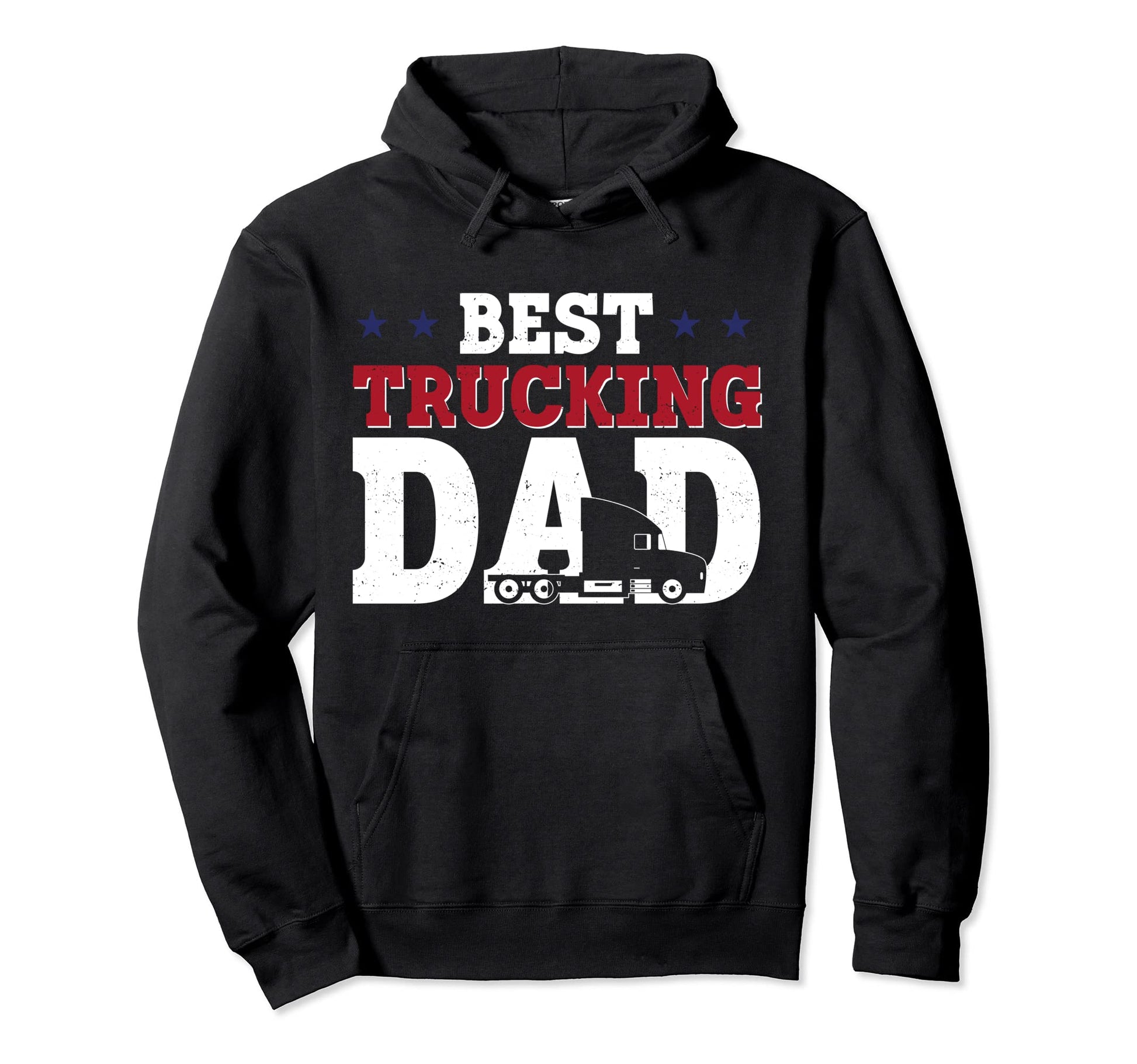 Trucker Truck Driver Dad Father Best Hoodie - Graphic Print Unisex - T-Shirt, Sweatshirt, Hoodie