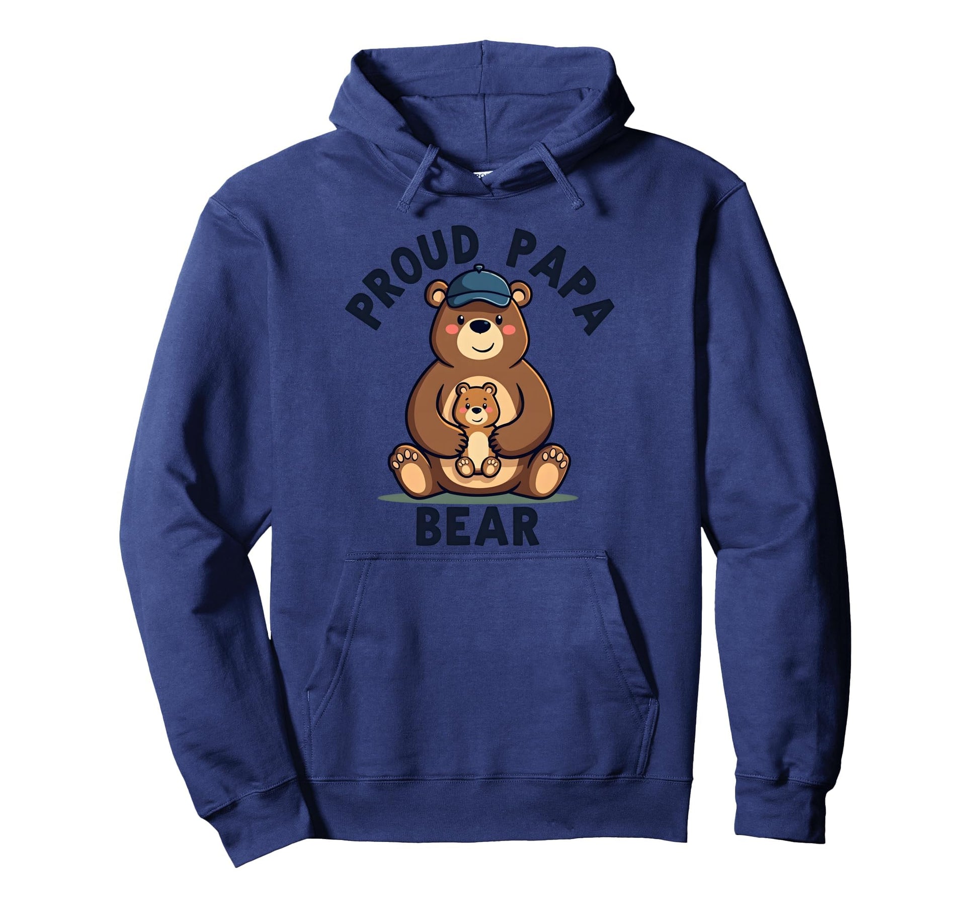 Proud Papa Bear New Dad Father Hoodie - Aesthetic Graphic Unisex - T-Shirt, Sweatshirt, Hoodie