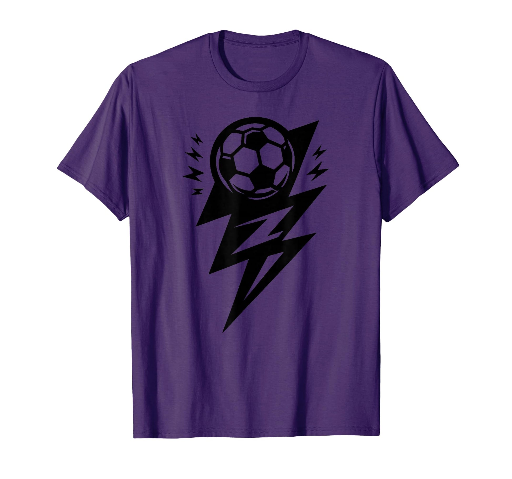 Lightning Bolt Football Or Soccer Player T-Shirt - Custom Art Print Unisex - T-Shirt, Sweatshirt, Hoodie