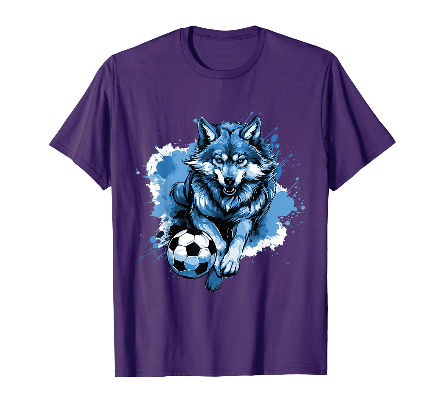 Wolf Playing Soccer Sports Team Animal T-Shirt - Novelty Apparel Men Women - T-Shirt, Sweatshirt, Hoodie