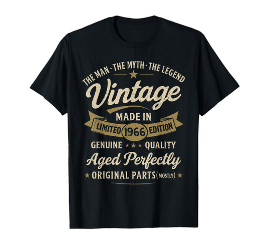60Th Birthday Gift 1966 Funny 60 Years T-Shirt - Unique Graphic Men Women - T-Shirt, Sweatshirt, Hoodie