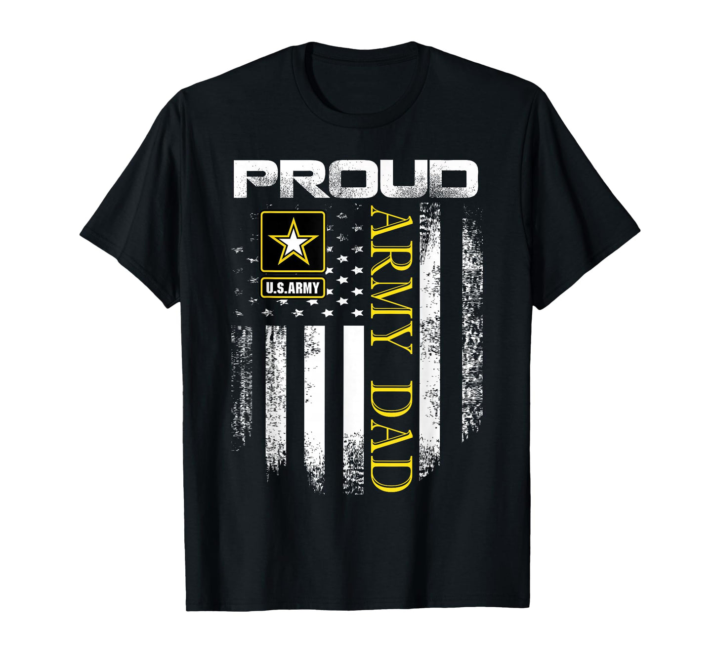 Proud Army Dad American Flag Gift T-Shirt - Trendy Graphic Unisex - T-Shirt, Sweatshirt, Hoodie