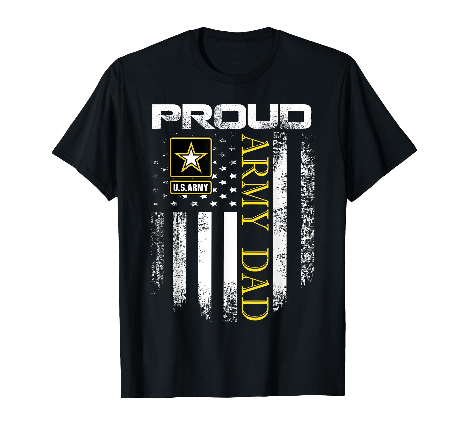 Proud Army Dad American Flag Gift T-Shirt - Trendy Graphic Unisex - T-Shirt, Sweatshirt, Hoodie