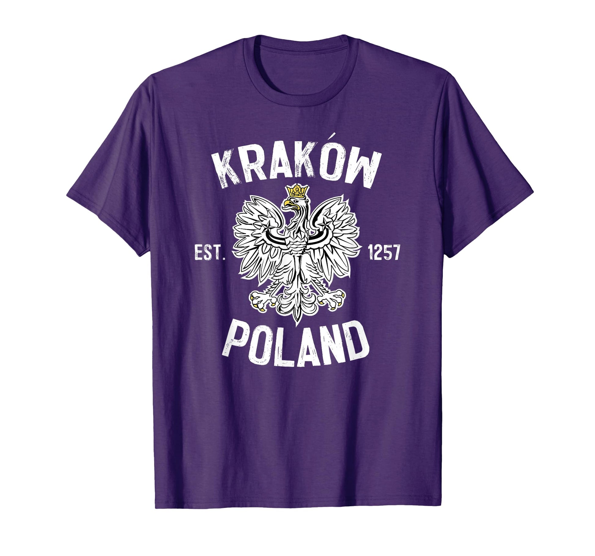 Krakow Poland Polish Eagle Polska T-Shirt - Casual Everyday Wear Men Women - T-Shirt, Sweatshirt, Hoodie