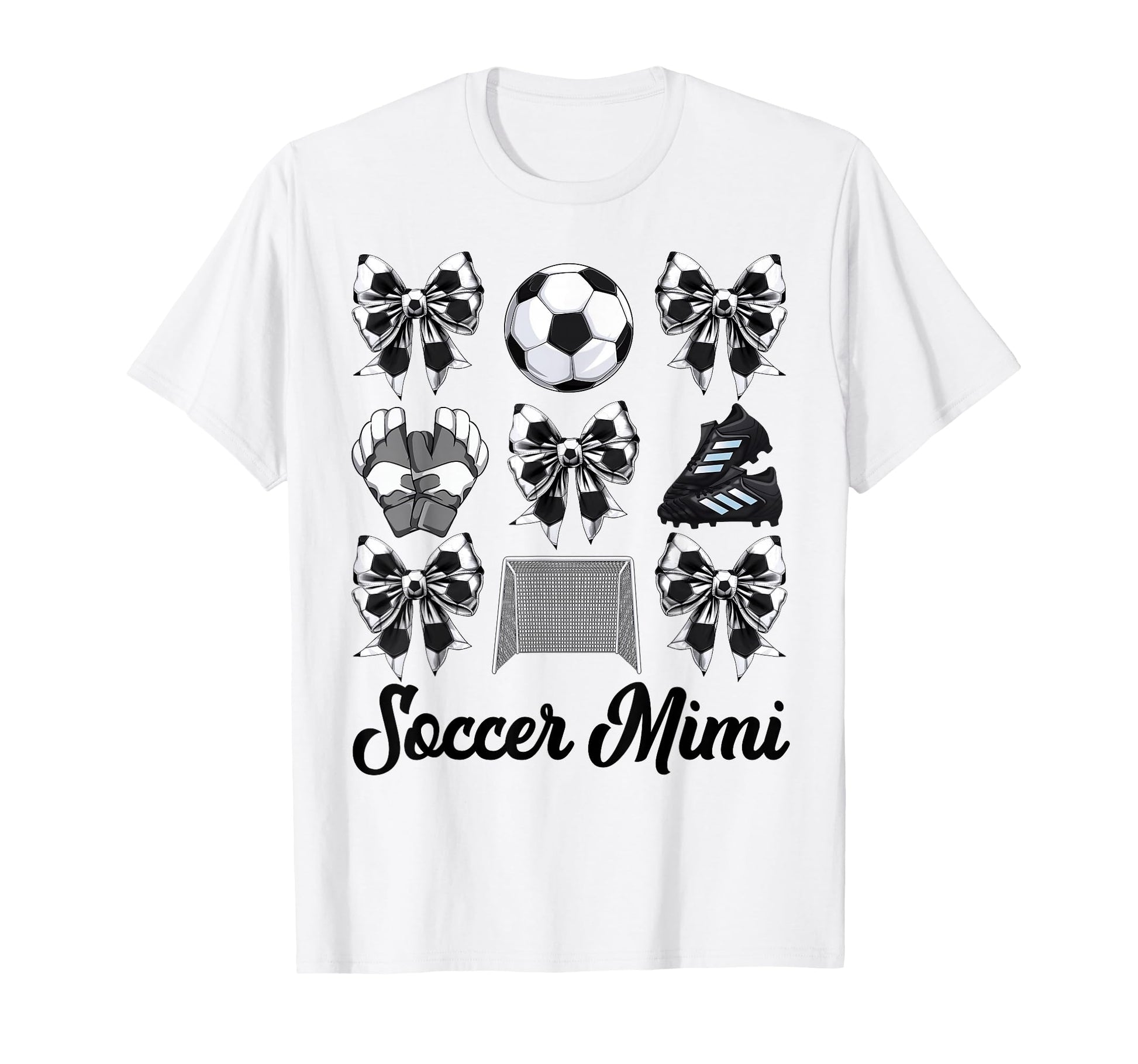 Soccer Mimi Bow Soccer Mom Mommy T-Shirt - Fun Novelty Design Men Women - T-Shirt, Sweatshirt, Hoodie