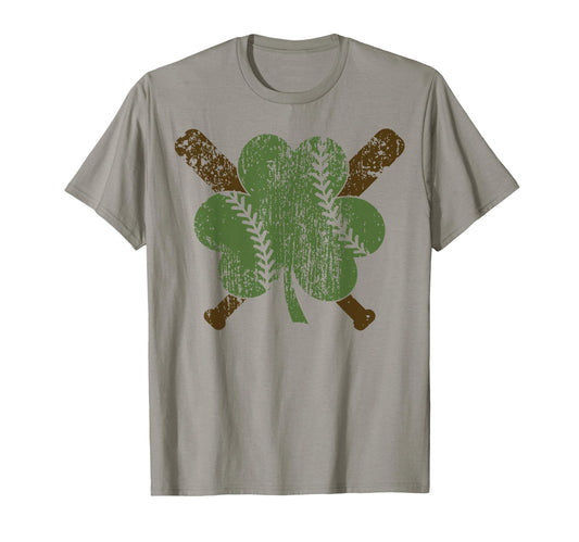 Baseball St Patricks Day Shamrock Green T-Shirt - Unique Graphic for Adults - T-Shirt, Sweatshirt, Hoodie