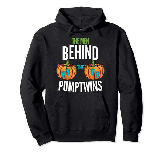 Behind Pumptwins Twins Halloween Hoodie - Unique Graphic for Adults - T-Shirt, Sweatshirt, Hoodie