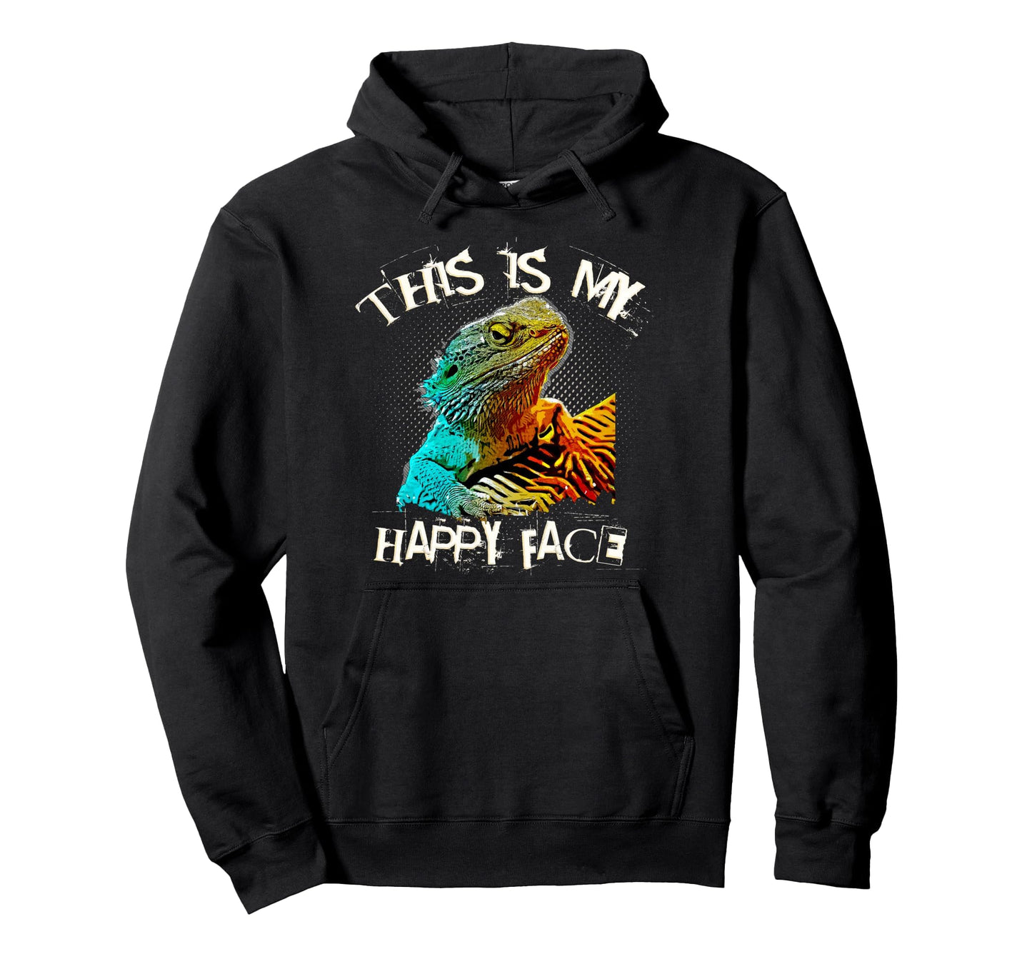 This Is My Happy Face Funny Pet Bearded Hoodie - Aesthetic Graphic Unisex - T-Shirt, Sweatshirt, Hoodie