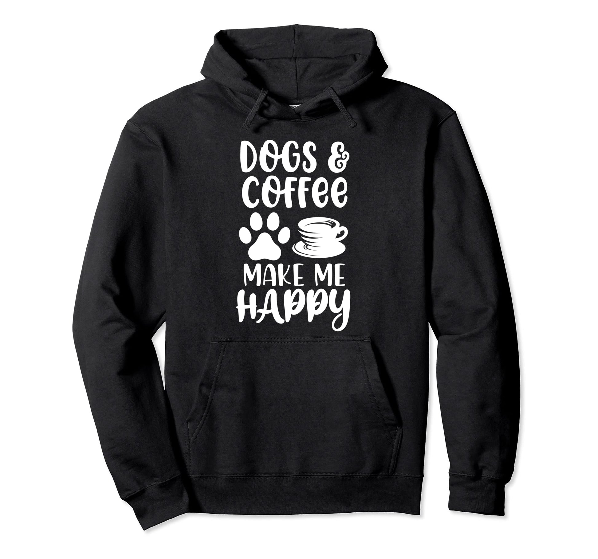 Dog And Coffee Lover Dog Dad And Dog Mom Hoodie - Custom Art Print Unisex - T-Shirt, Sweatshirt, Hoodie