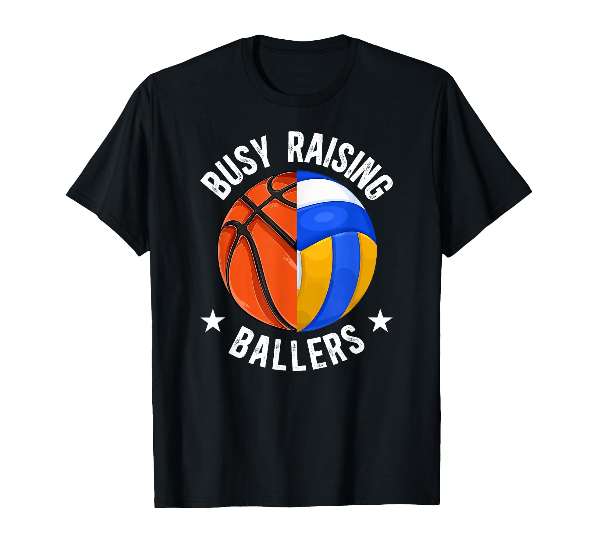 Busy Raising Ballers Volleyball T-Shirt - Novelty Apparel Unisex - T-Shirt, Sweatshirt, Hoodie