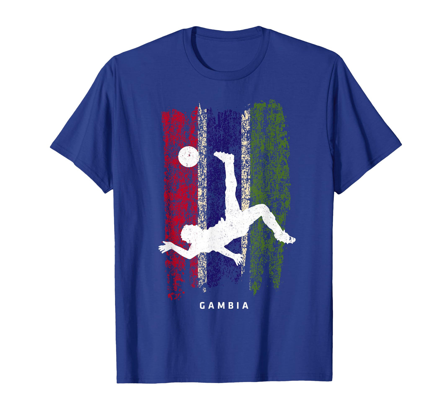 Gambia Flag Soccer Player Silhouette T-Shirt - Minimalist Print Unisex - T-Shirt, Sweatshirt, Hoodie