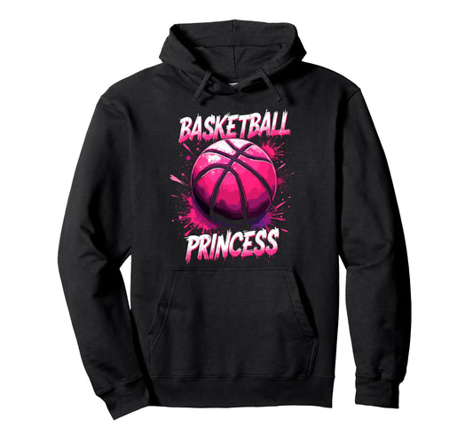 Basketball Princess Basketball Player Fan Hoodie - Trendy Graphic Men Women - T-Shirt, Sweatshirt, Hoodie