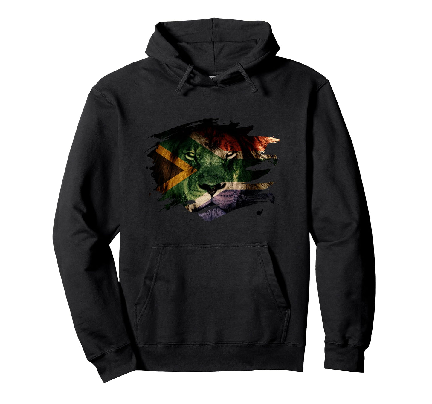 South Africa Flag Lion Picture African Hoodie - Custom Art Print Unisex - T-Shirt, Sweatshirt, Hoodie