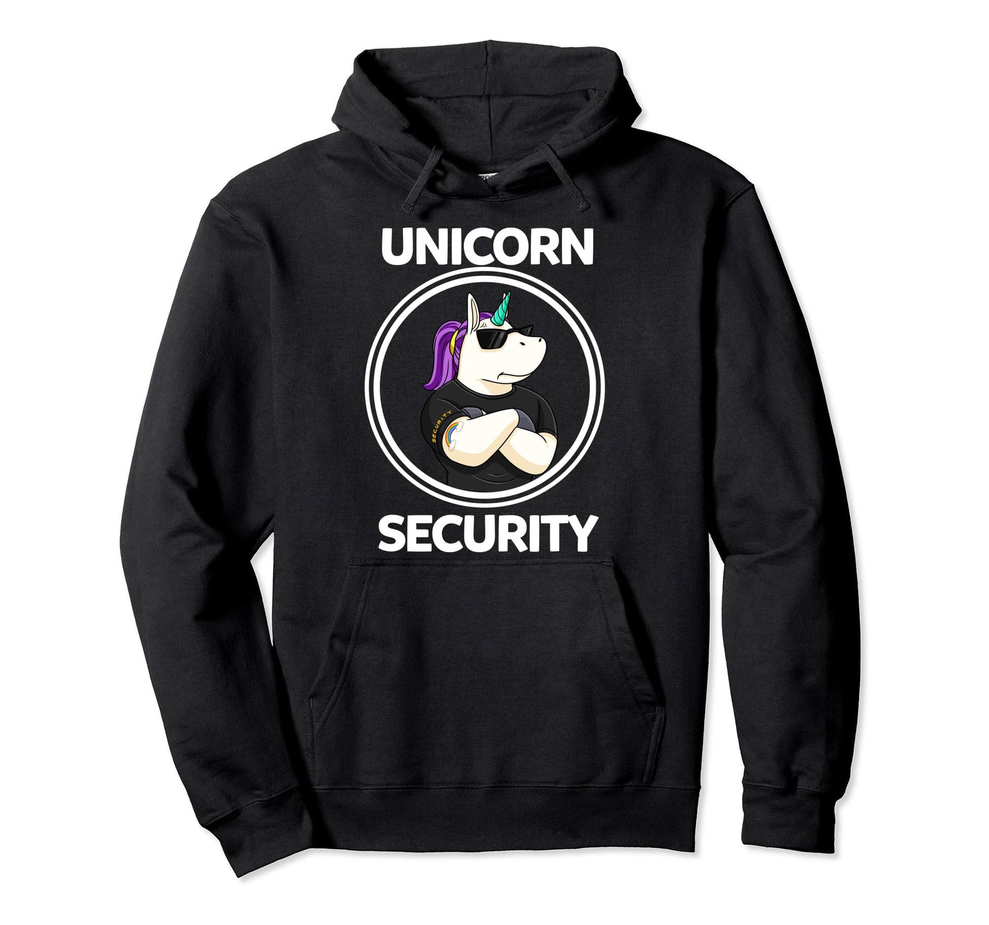Unicorn Security Birthday Mens Dad Gift Hoodie - Streetwear Style Men Women - T-Shirt, Sweatshirt, Hoodie