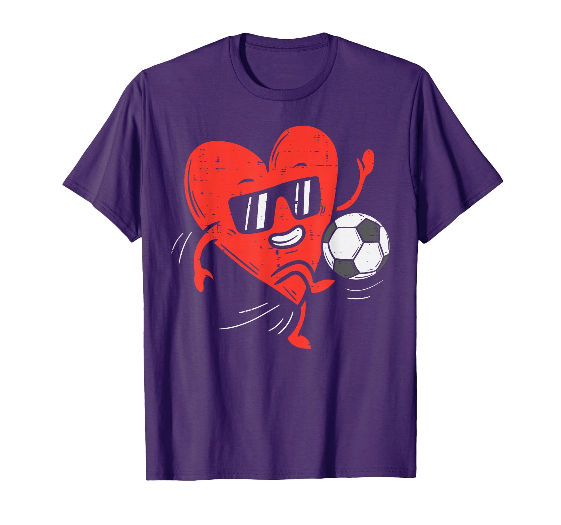 Heart Playing Soccer Valentines Day T-Shirt - Minimalist Print Men Women - T-Shirt, Sweatshirt, Hoodie