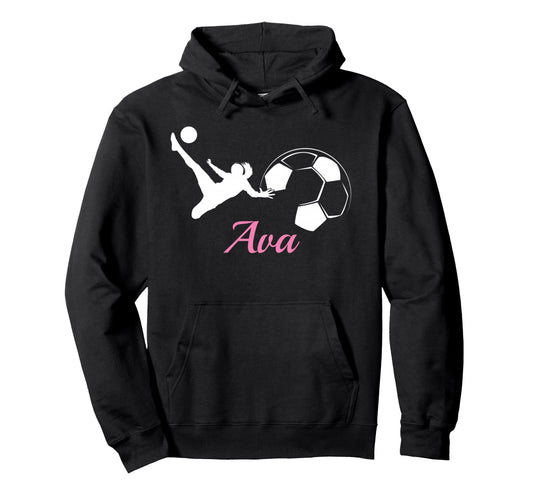 Ava Name Gift Personalized Soccer Hoodie - Trendy Graphic Men Women - T-Shirt, Sweatshirt, Hoodie
