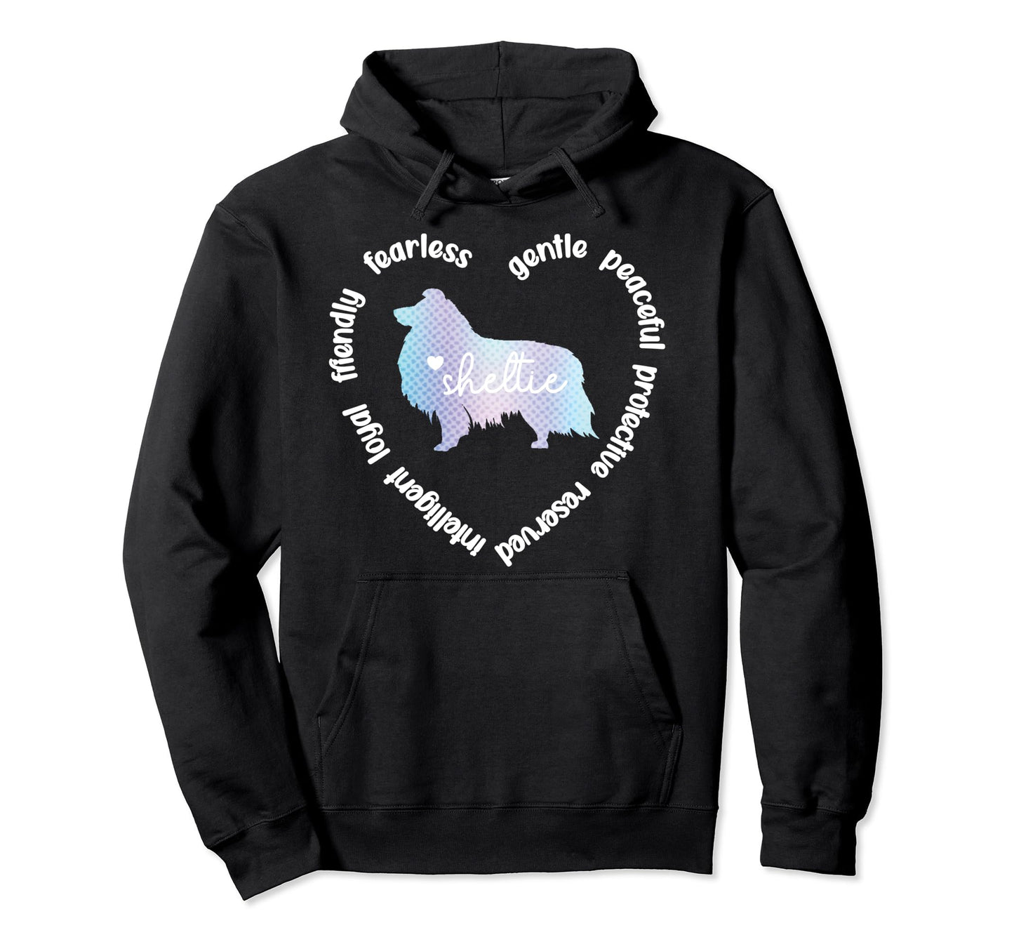 Sheltie Dog Heart Sheltie Mom Hoodie - Streetwear Style for Adults - T-Shirt, Sweatshirt, Hoodie