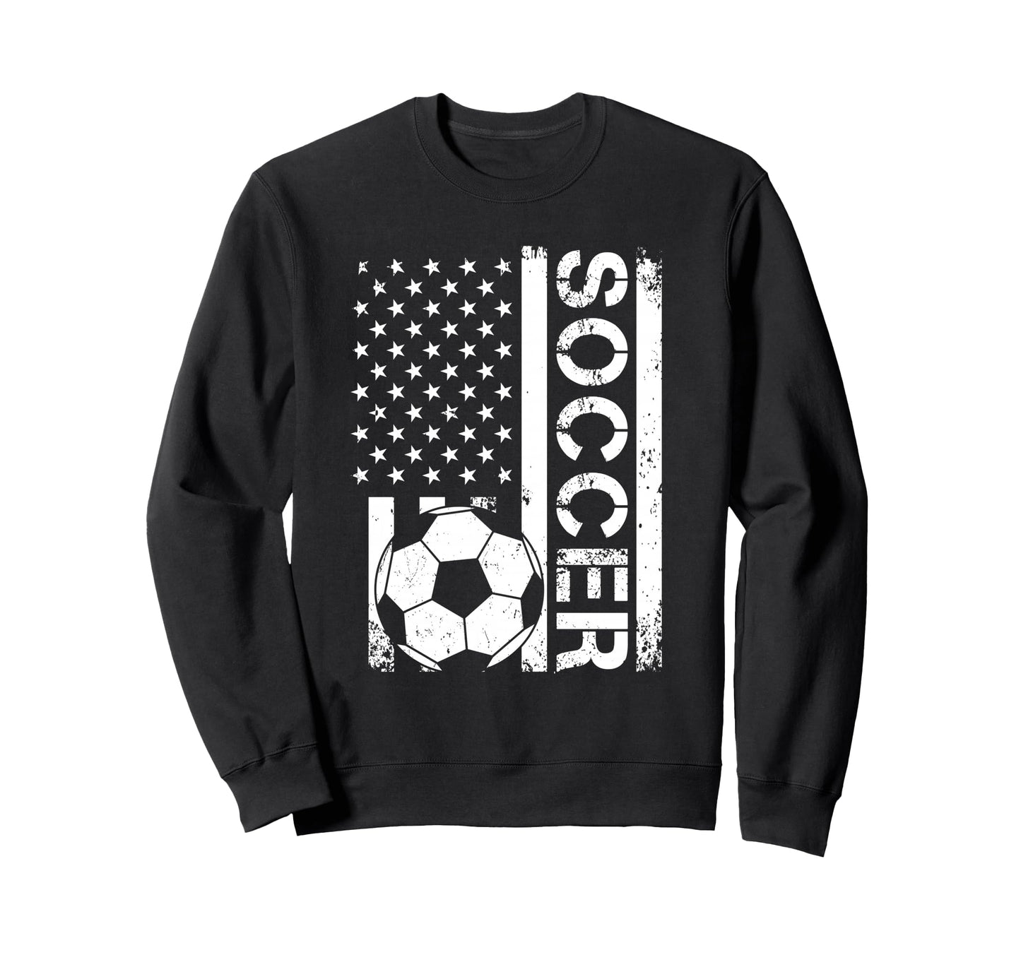 Soccer Usa Flag Soccer Flag Sweatshirt - Casual Everyday Wear Men Women - T-Shirt, Sweatshirt, Hoodie