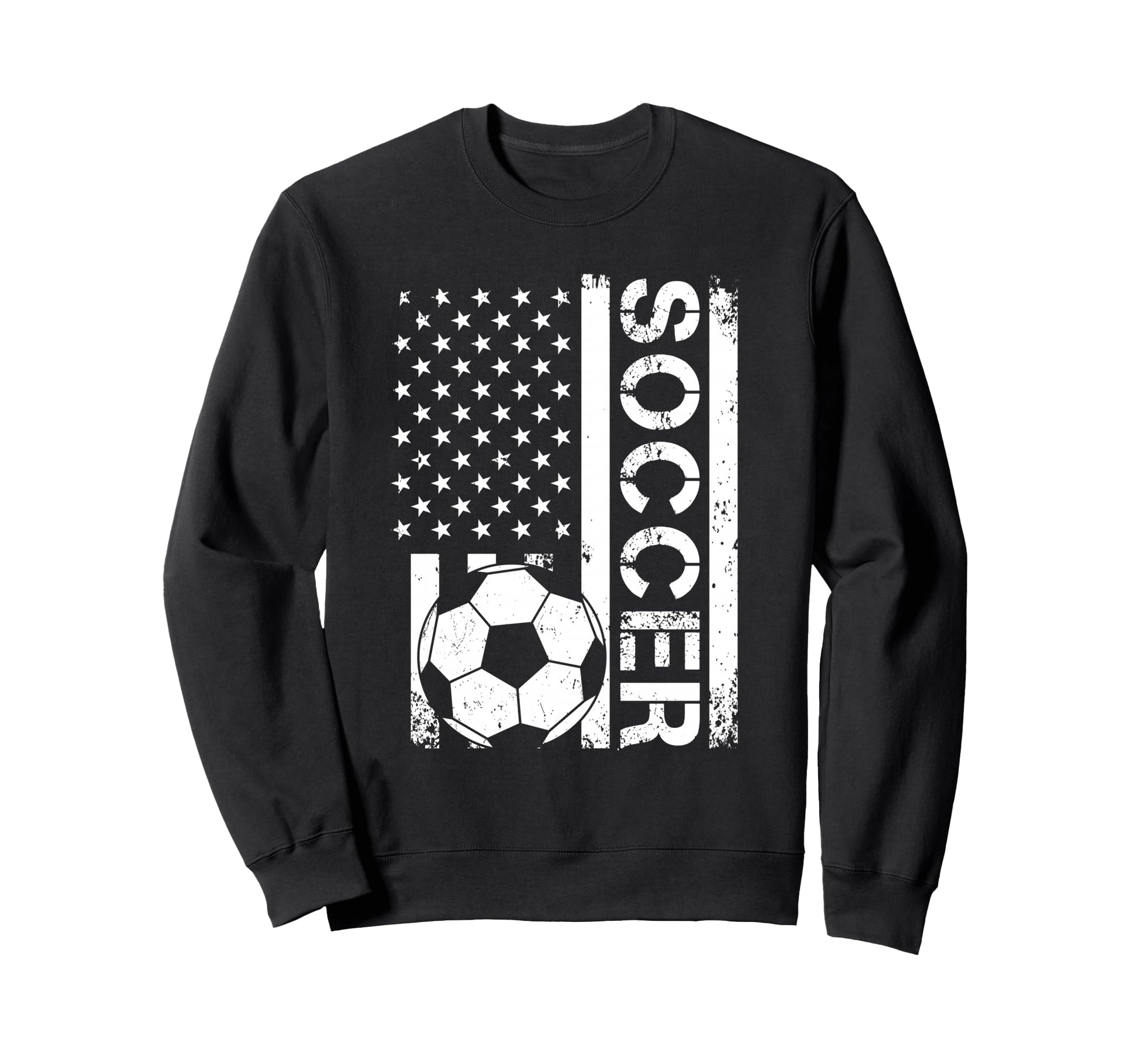 Soccer Usa Flag Soccer Flag Sweatshirt - Casual Everyday Wear Men Women - T-Shirt, Sweatshirt, Hoodie
