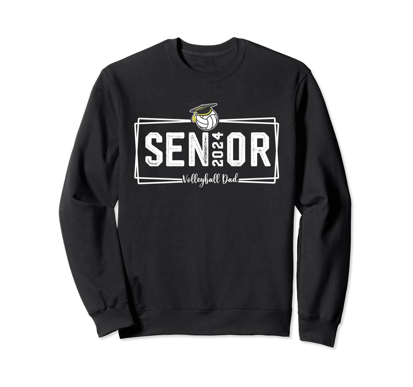 Senior 2024 Proud Volleyball Dad Sweatshirt - Novelty Apparel Men Women - T-Shirt, Sweatshirt, Hoodie