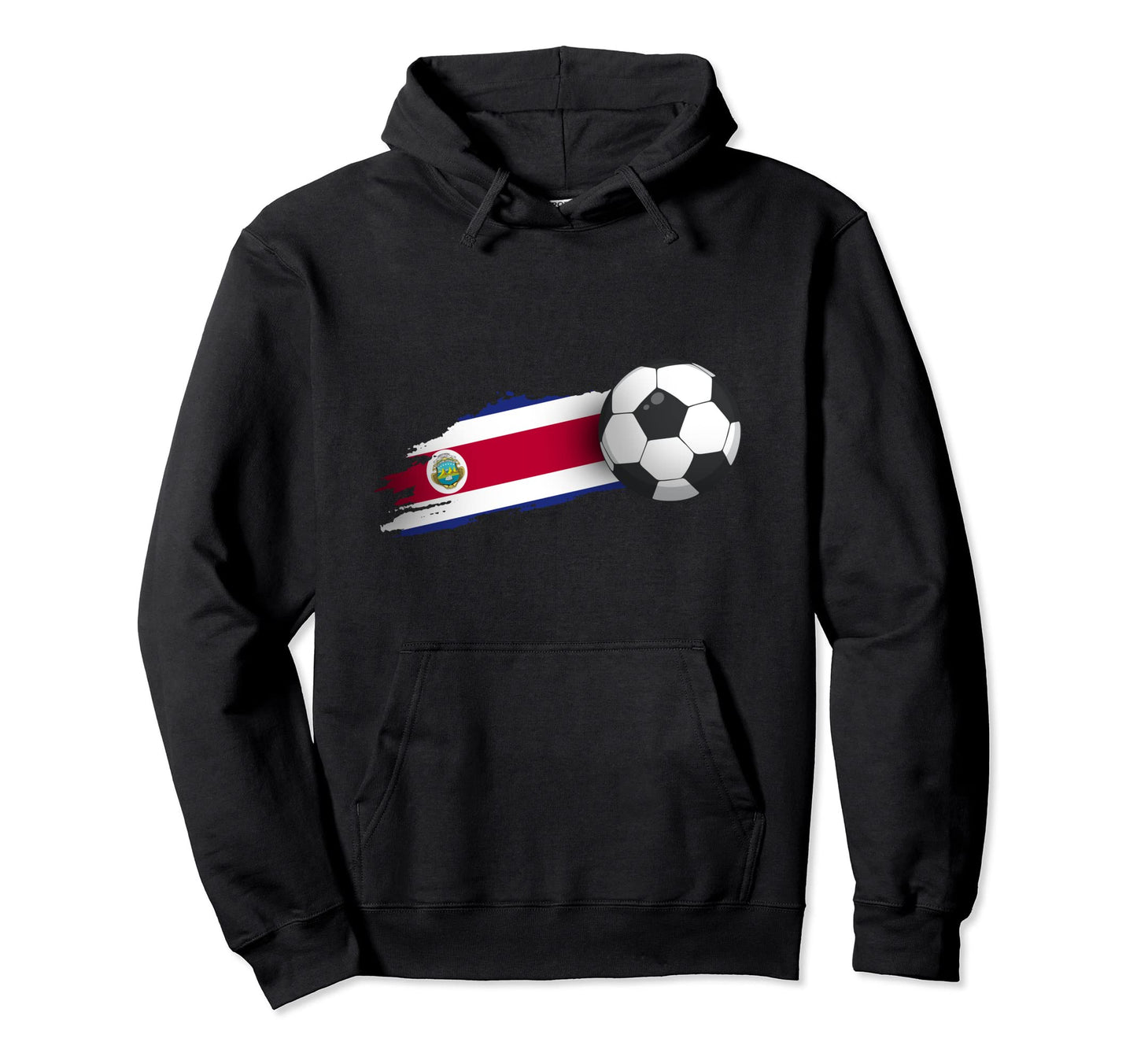 Costa Rica Soccer Ball Hoodie - Novelty Apparel for Adults - T-Shirt, Sweatshirt, Hoodie