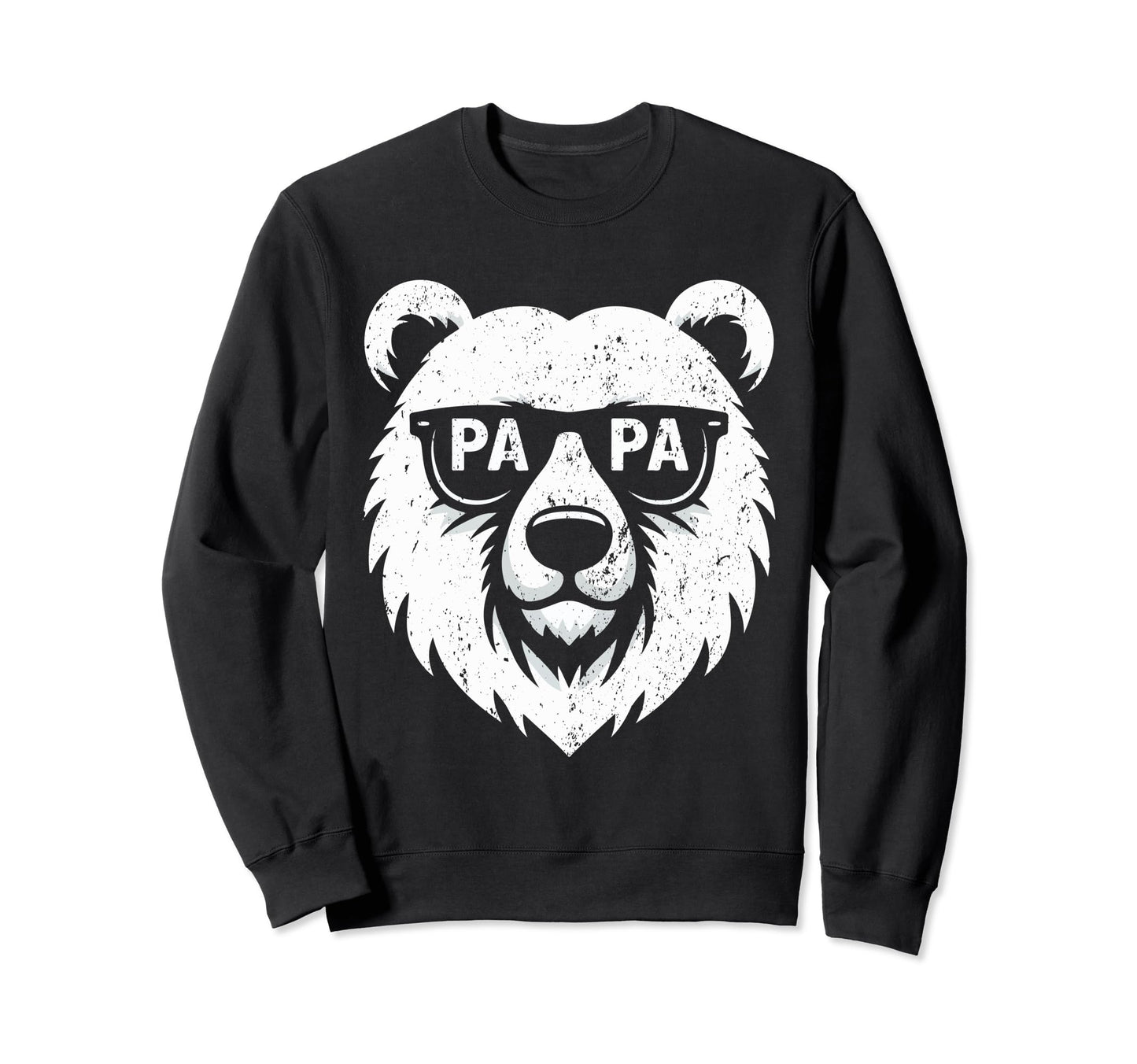 Papa Bear Face Wearing Sunglasses Sweatshirt - Streetwear Style Men Women - T-Shirt, Sweatshirt, Hoodie