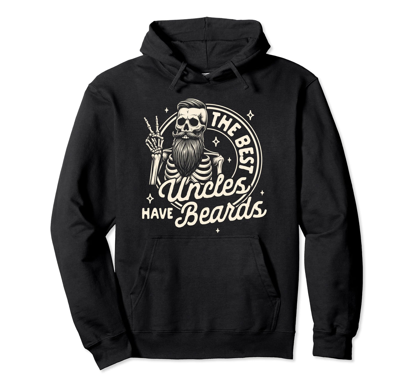 Bearded Uncle Fathers Day Best Uncles Hoodie - Minimalist Print for Adults - T-Shirt, Sweatshirt, Hoodie