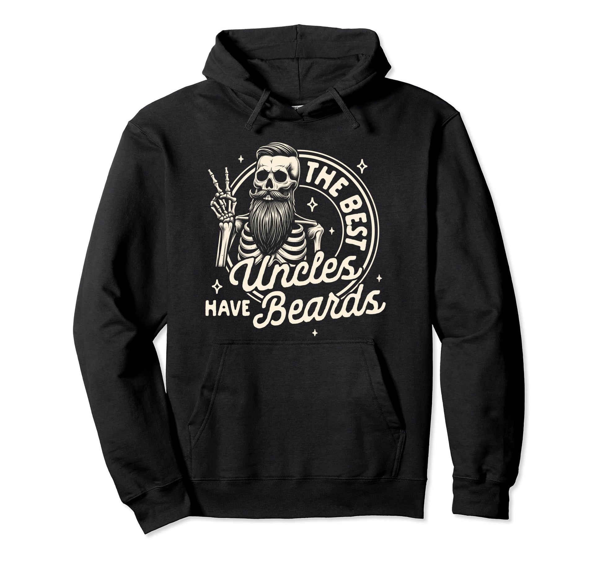 Bearded Uncle Fathers Day Best Uncles Hoodie - Minimalist Print for Adults - T-Shirt, Sweatshirt, Hoodie