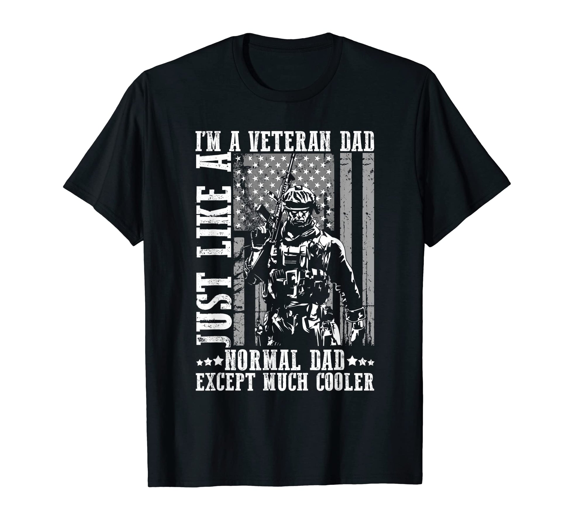 Mens Veteran Dad Best Dad Patriot T-Shirt - Minimalist Print for Adults - T-Shirt, Sweatshirt, Hoodie