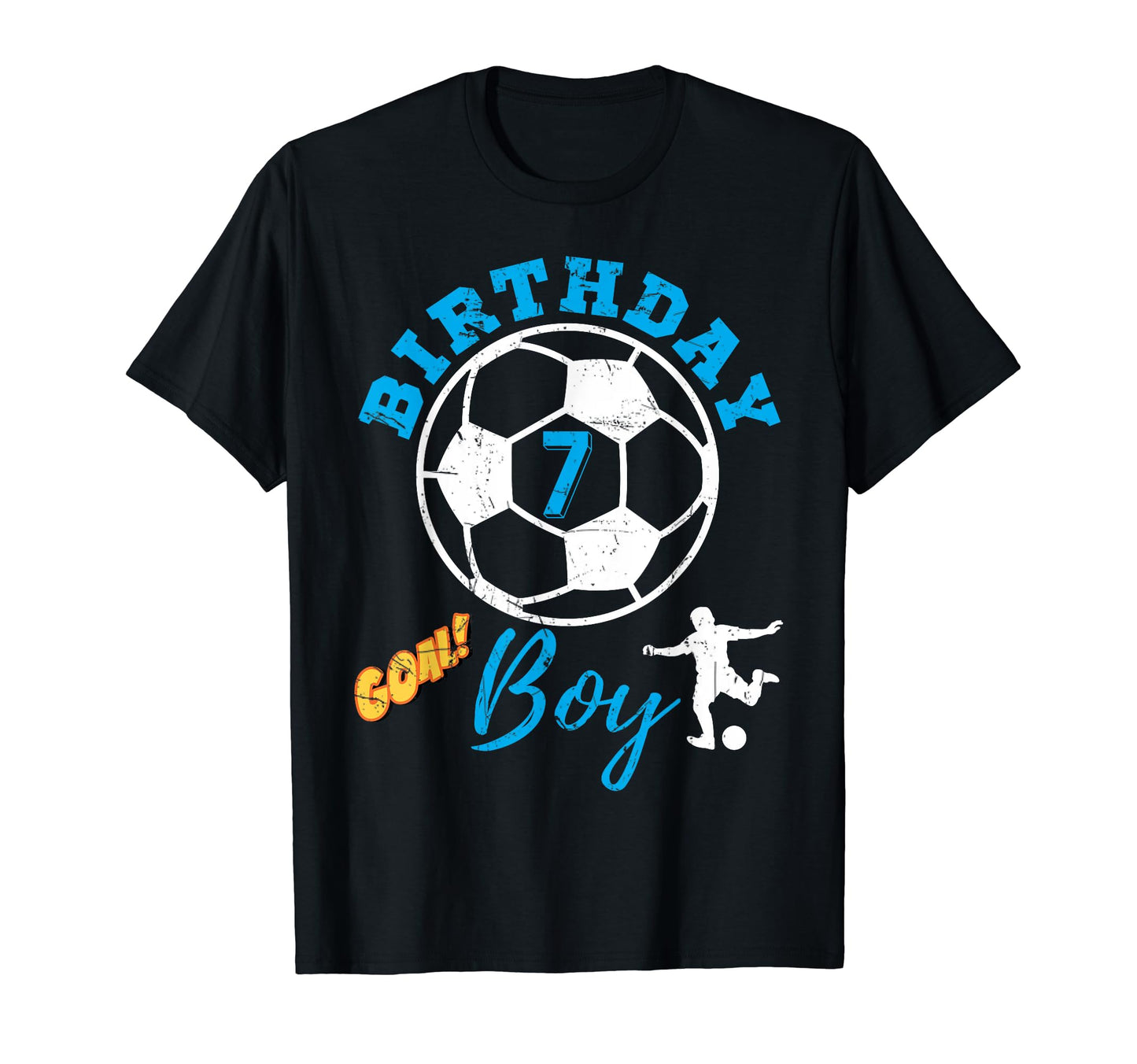 7 Years Old Birthday 7Th Soccer T-Shirt - Custom Art Print Men Women - T-Shirt, Sweatshirt, Hoodie