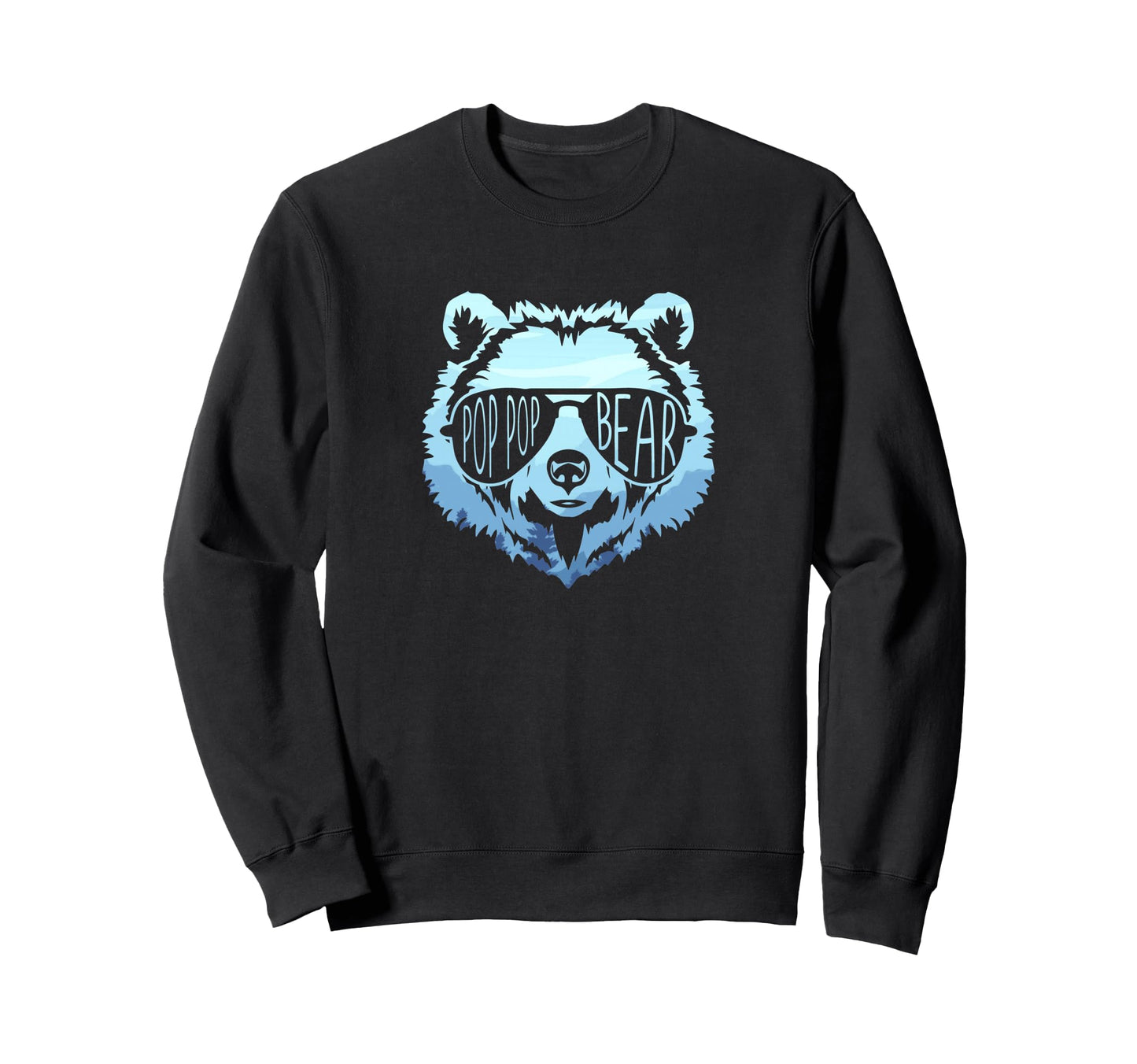 Pop Pop Bear Reflection Sunglasses Sweatshirt - Unique Graphic for Adults - T-Shirt, Sweatshirt, Hoodie