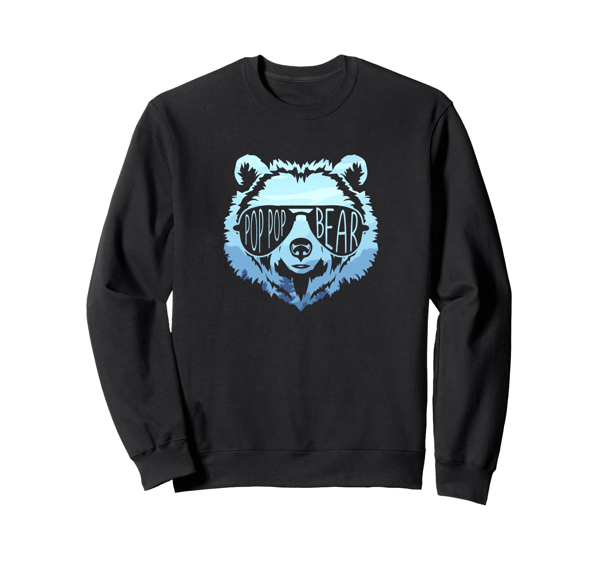 Pop Pop Bear Reflection Sunglasses Sweatshirt - Unique Graphic for Adults - T-Shirt, Sweatshirt, Hoodie