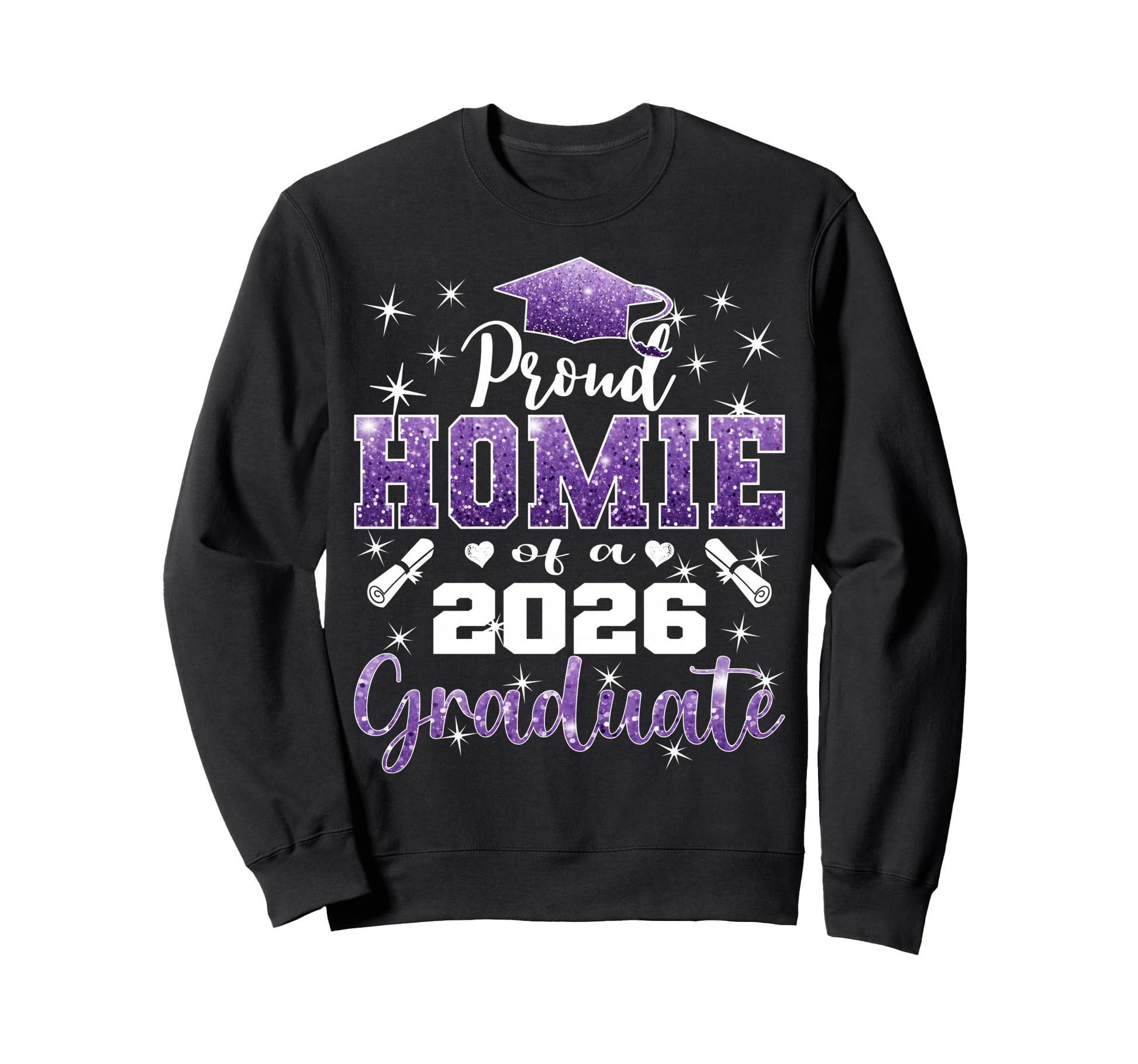 Super Proud Homie 2026 Graduate Senior Sweatshirt - Novelty Apparel Unisex - T-Shirt, Sweatshirt, Hoodie