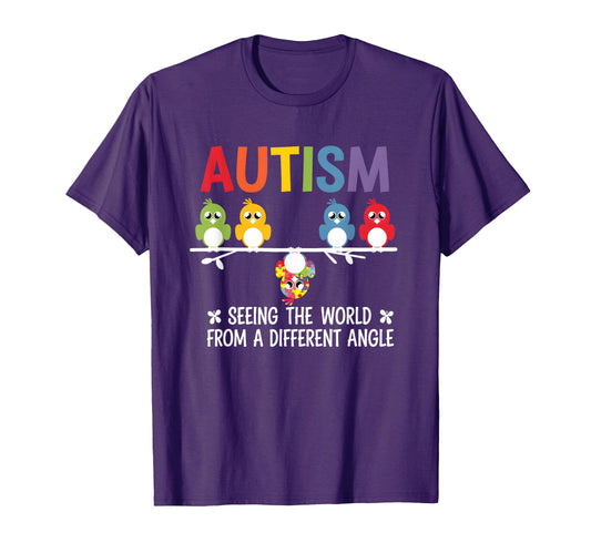 Autism Seeing World From Different Angle T-Shirt - Graphic Print Unisex - T-Shirt, Sweatshirt, Hoodie