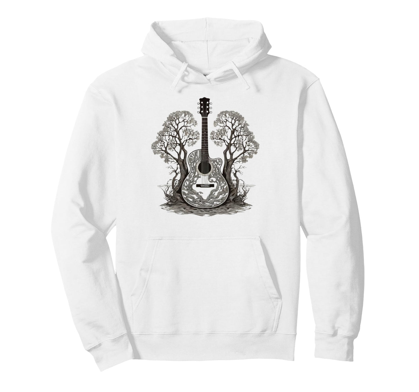 Guitar Tshirts Acoustic Guitar Shadow Hoodie - Aesthetic Graphic Unisex - T-Shirt, Sweatshirt, Hoodie