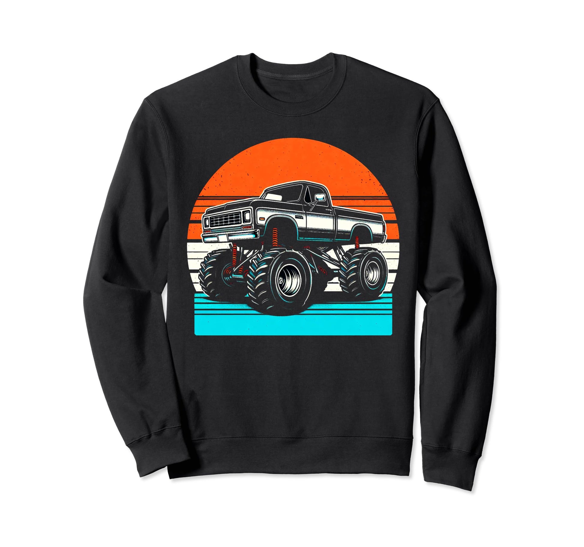 Monster Truck Dad Fathers Day Click Hoodie - Fun Novelty Design Men Women - T-Shirt, Sweatshirt, Hoodie