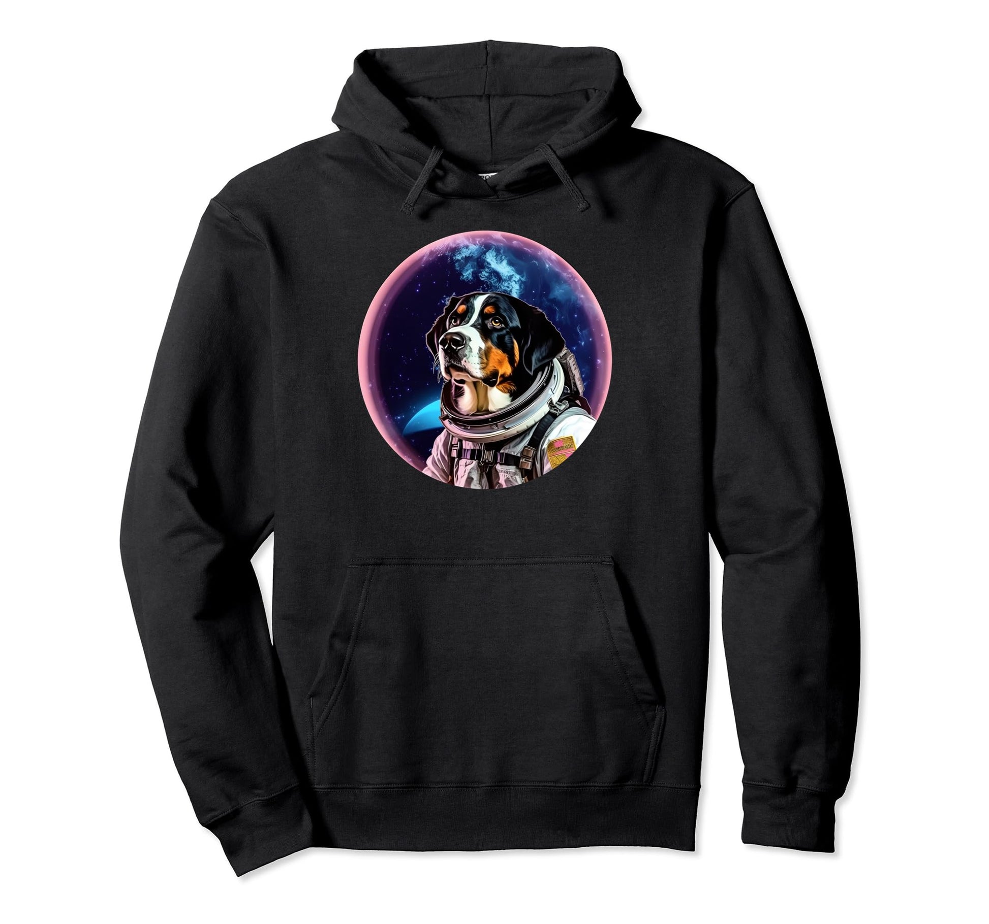 Space Greater Swiss Mountain Dog Mom Dad Hoodie - Custom Art Print Unisex - T-Shirt, Sweatshirt, Hoodie
