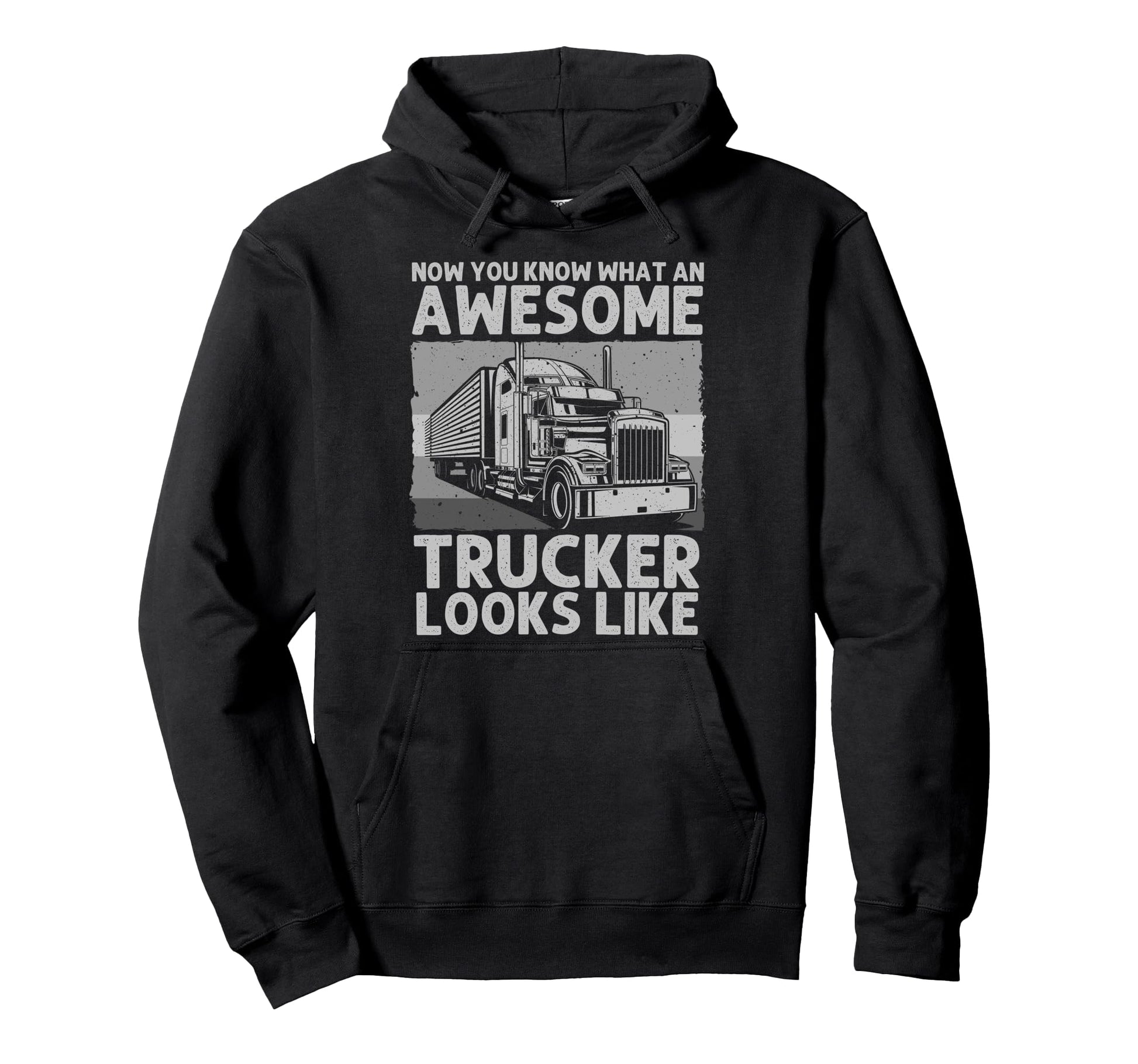 Best Truck Driver Art Dad Trucking Cdl Hoodie - Minimalist Print Men Women - T-Shirt, Sweatshirt, Hoodie