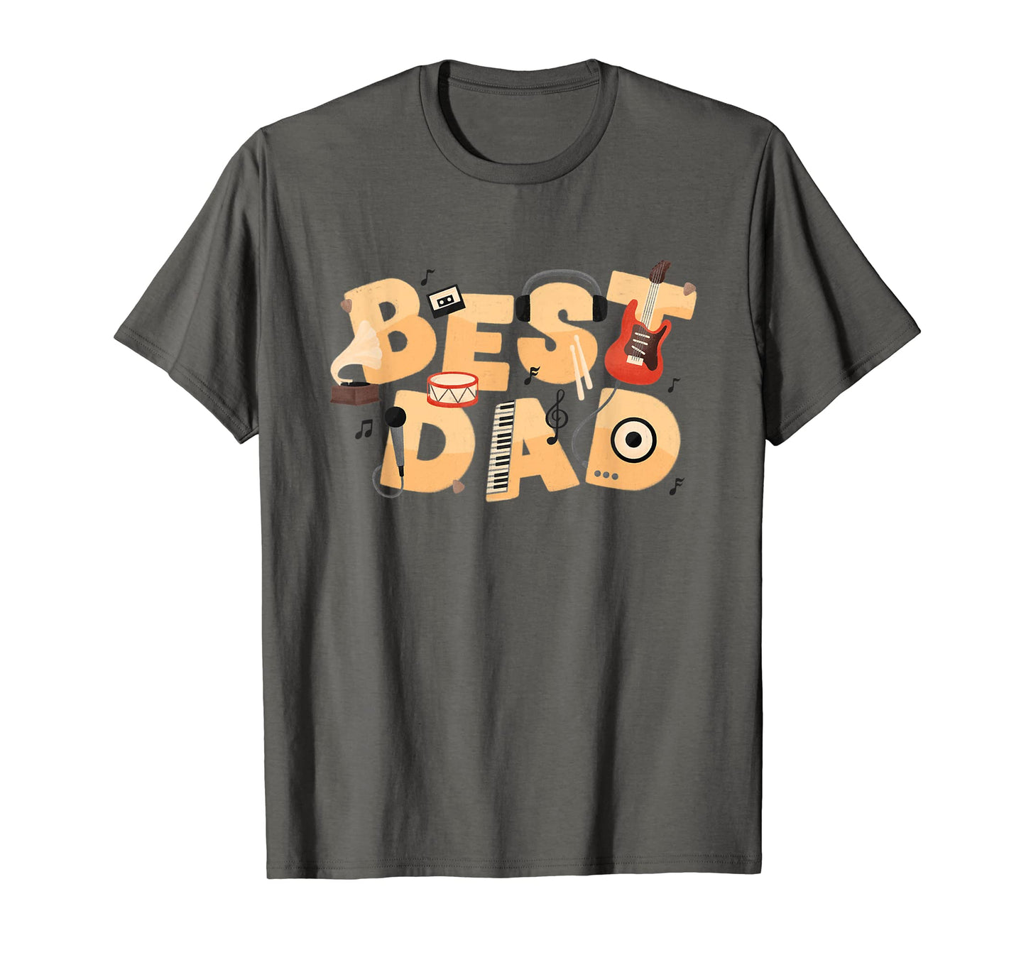 Mens Best Dad Musician Fathers Day T-Shirt - Fun Novelty Design Men Women - T-Shirt, Sweatshirt, Hoodie
